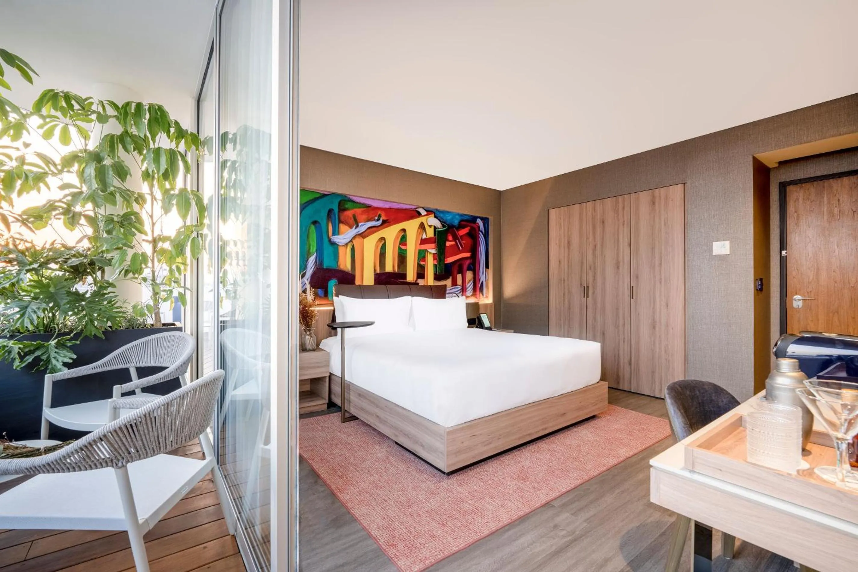 Bed in Mondrian Mexico City Condesa