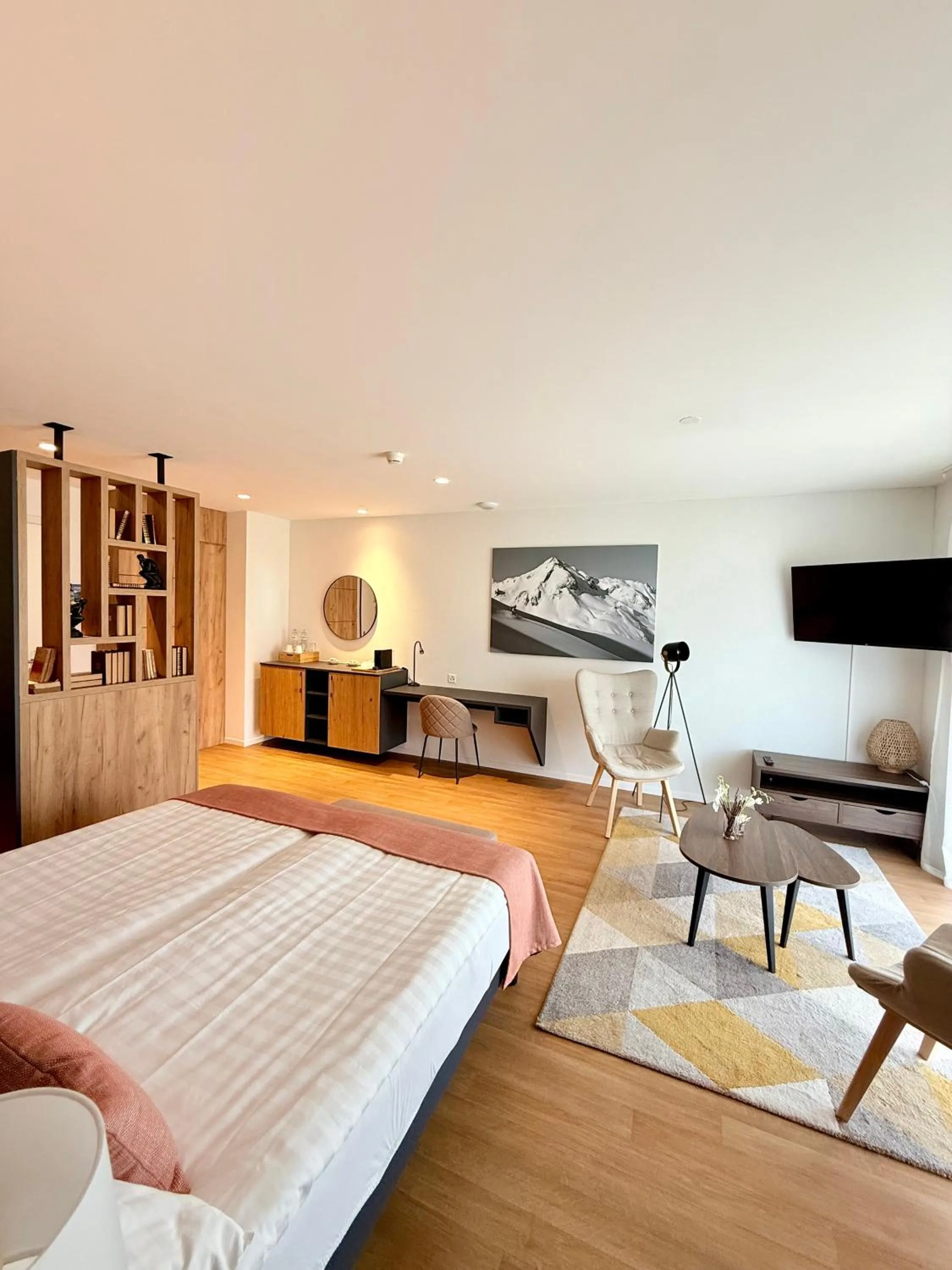 Bed in Alp Art Hotel Monthey