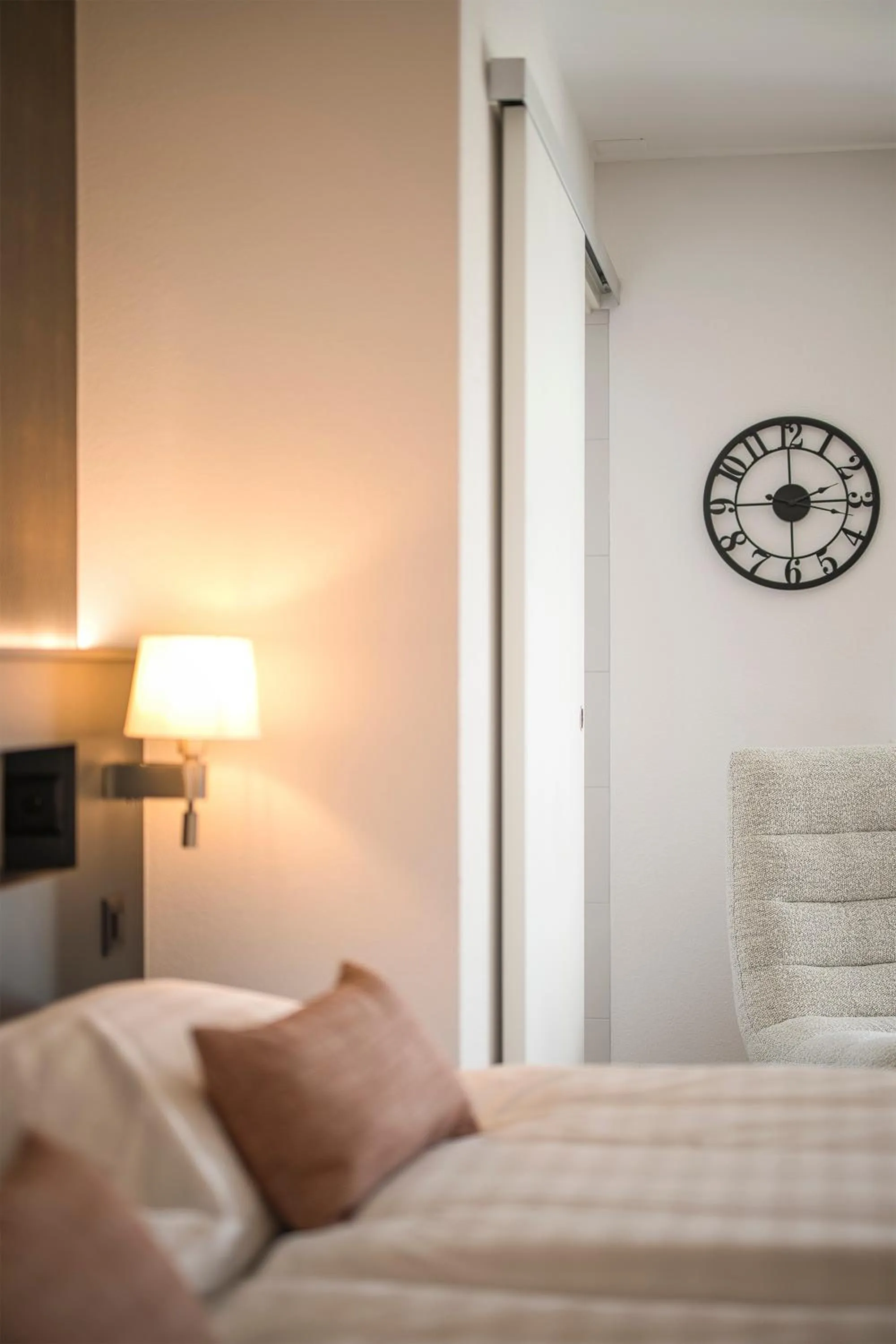 Decorative detail, Bed in Alp Art Hotel Monthey