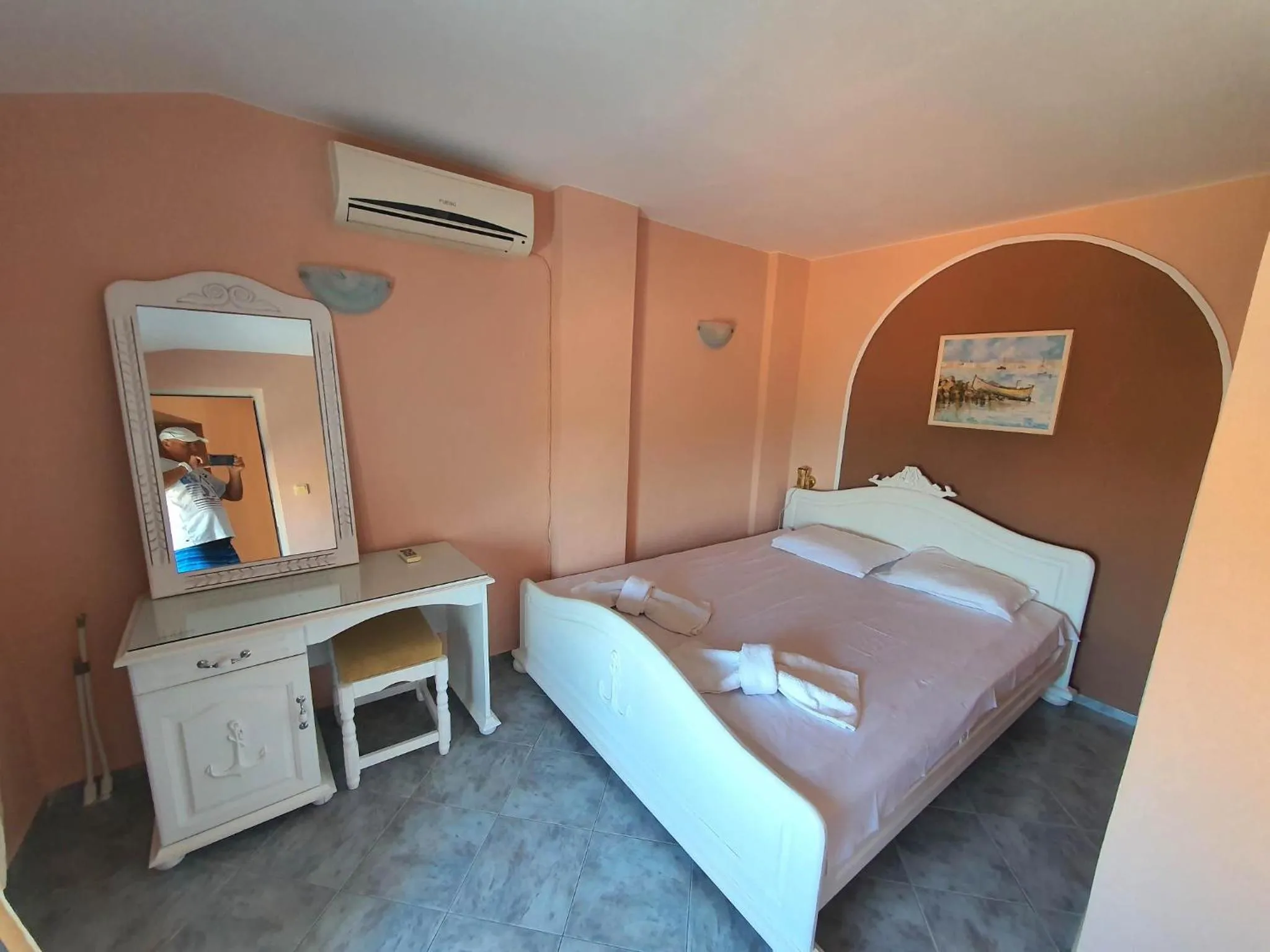 Bed in Family Hotel Paros 2