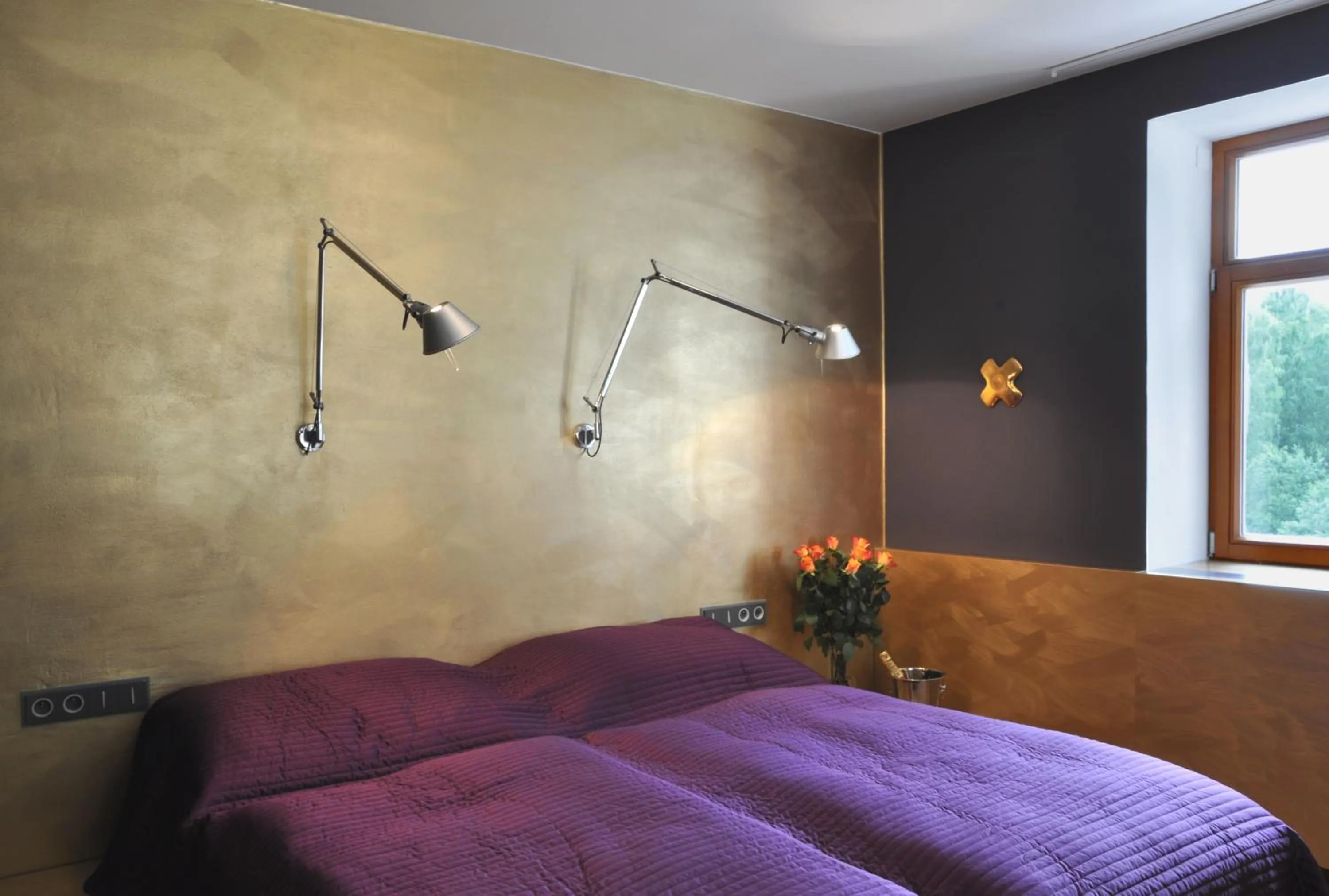 Bed in Hotel Kokořín