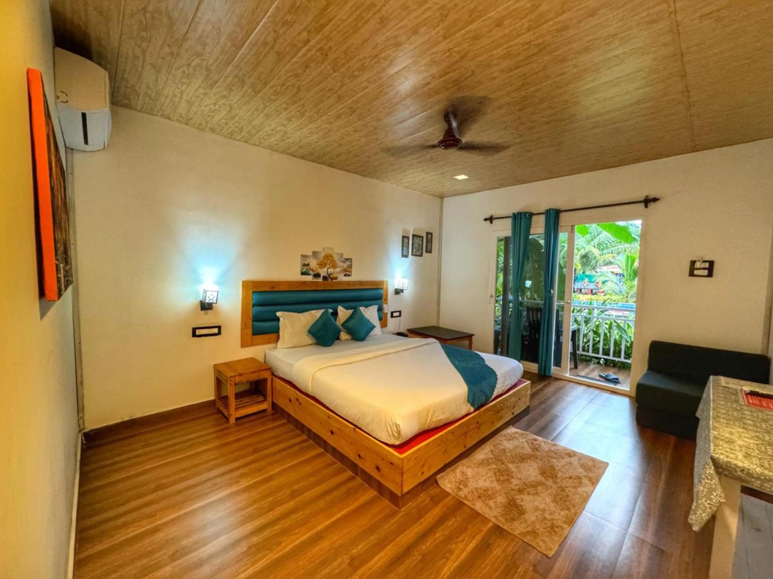 Bed in White Truffle Resort, Arambol