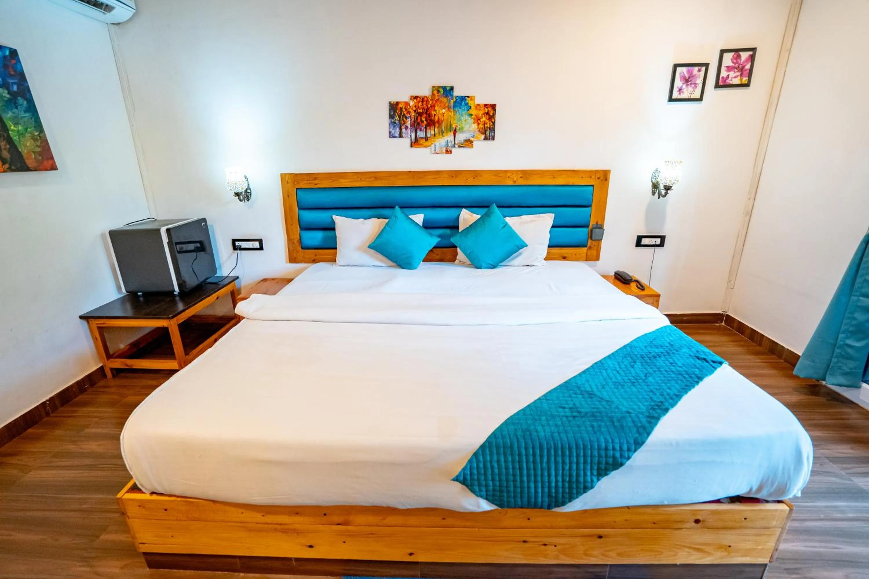Bed in White Truffle Resort, Arambol