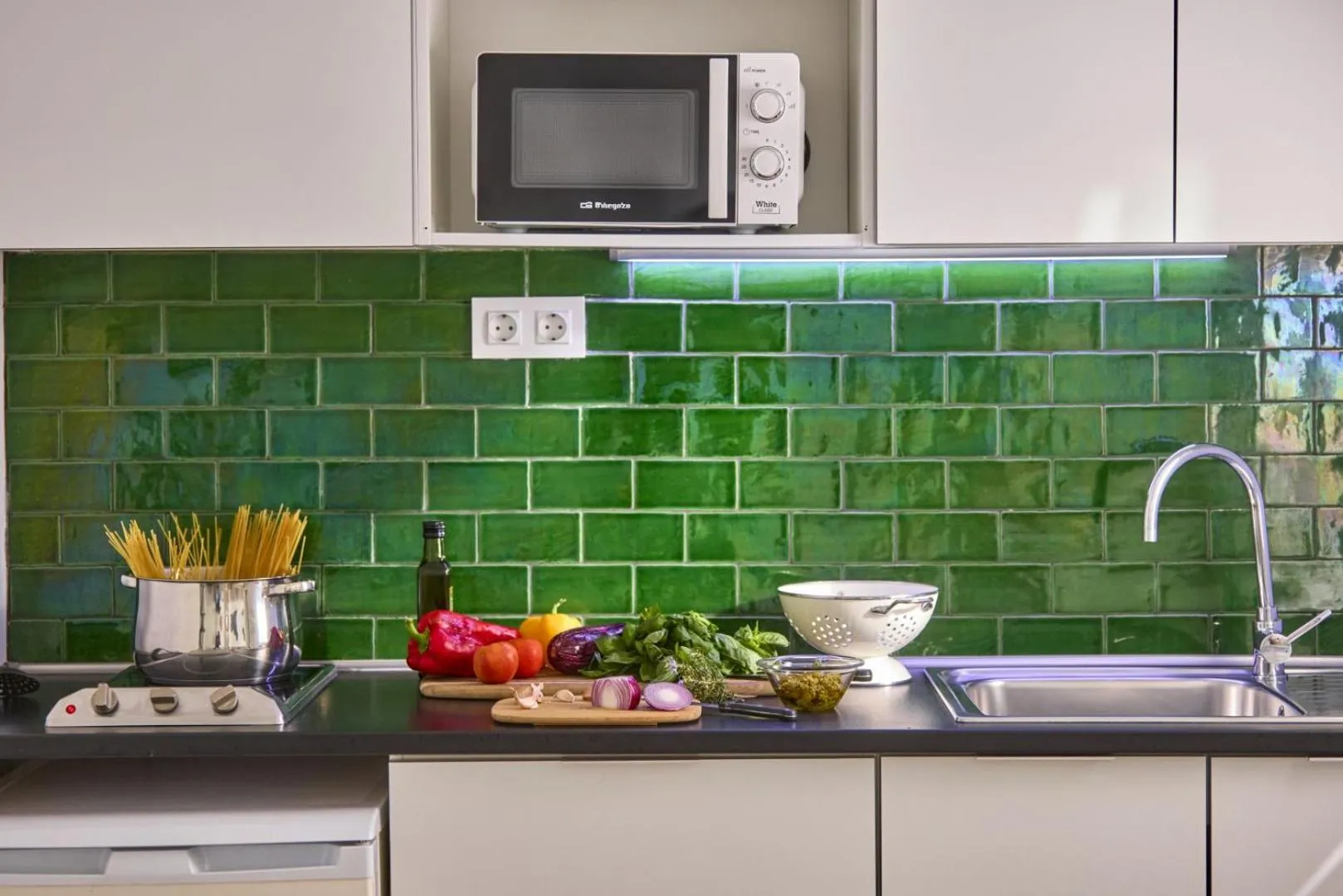 Kitchen or kitchenette in Seaclub Alcudia Mediterranean Resort