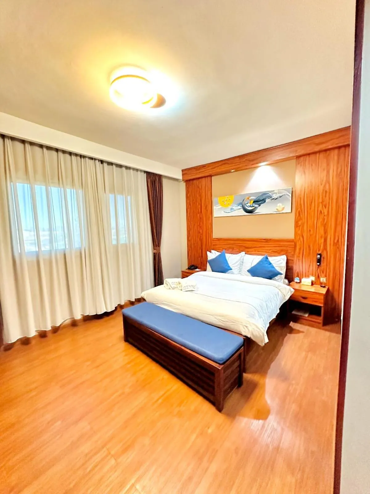 Bed in Atmosphere Hotel & Spa