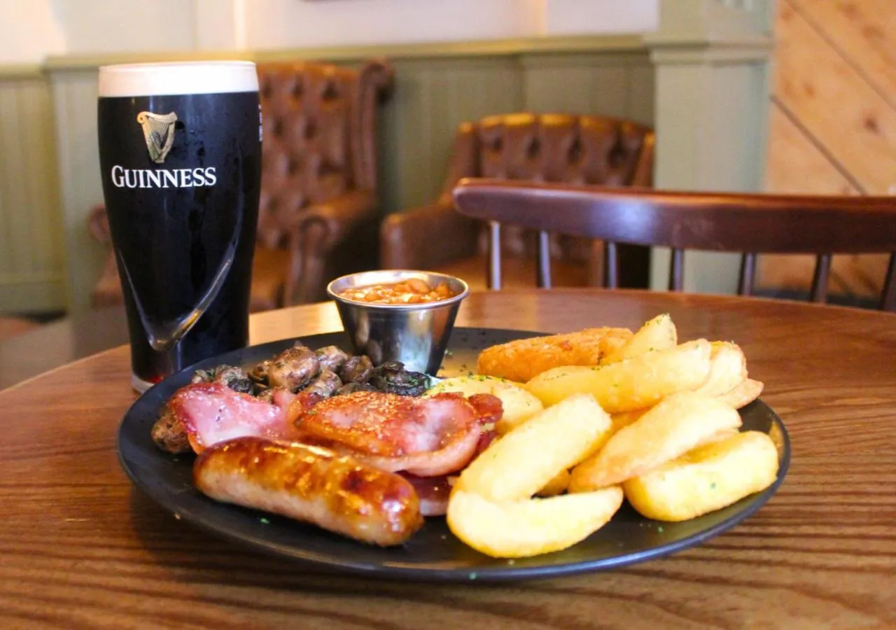 Food close-up in Black Lion Hotel Manchester