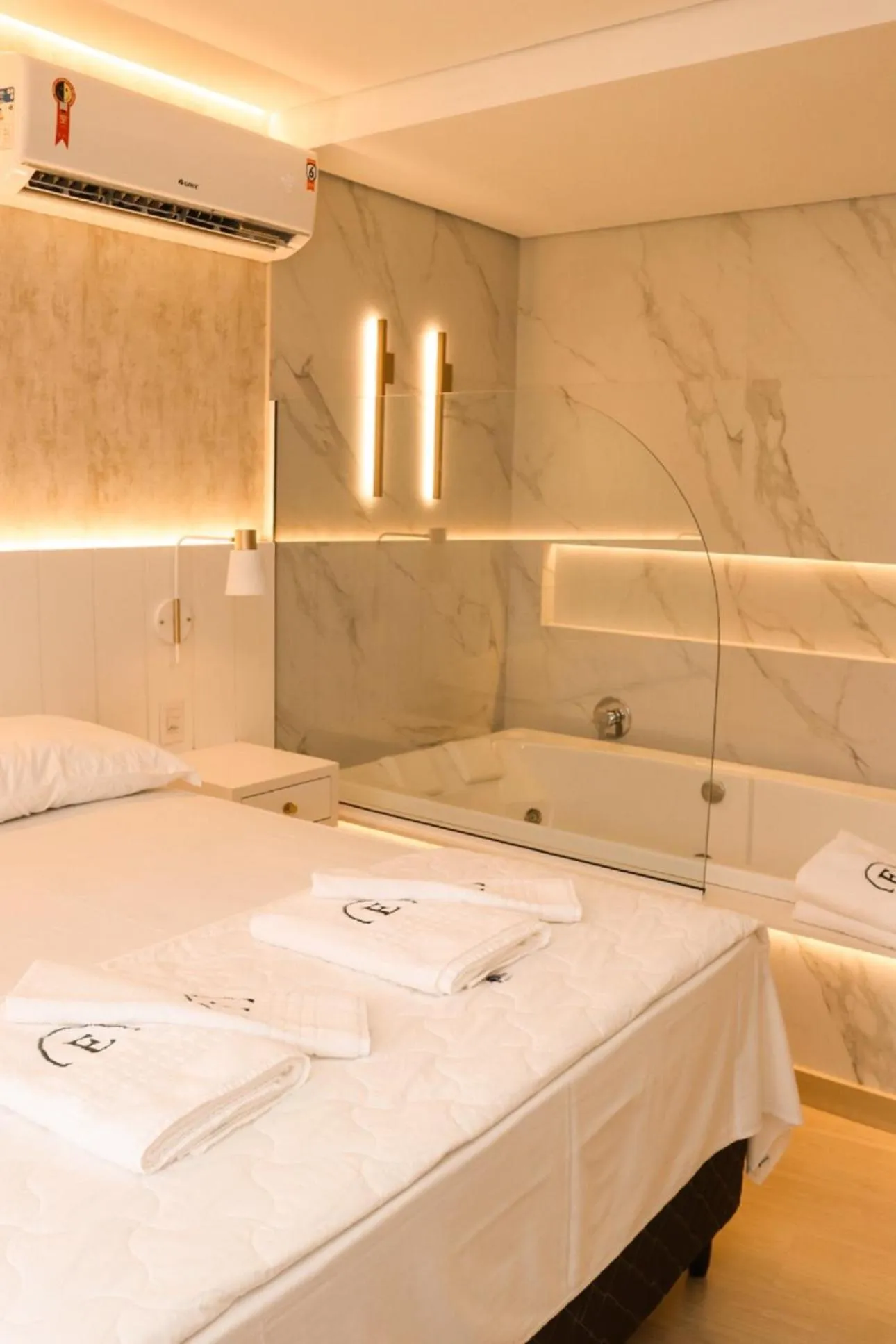 Bed in Estação Termas Hotel