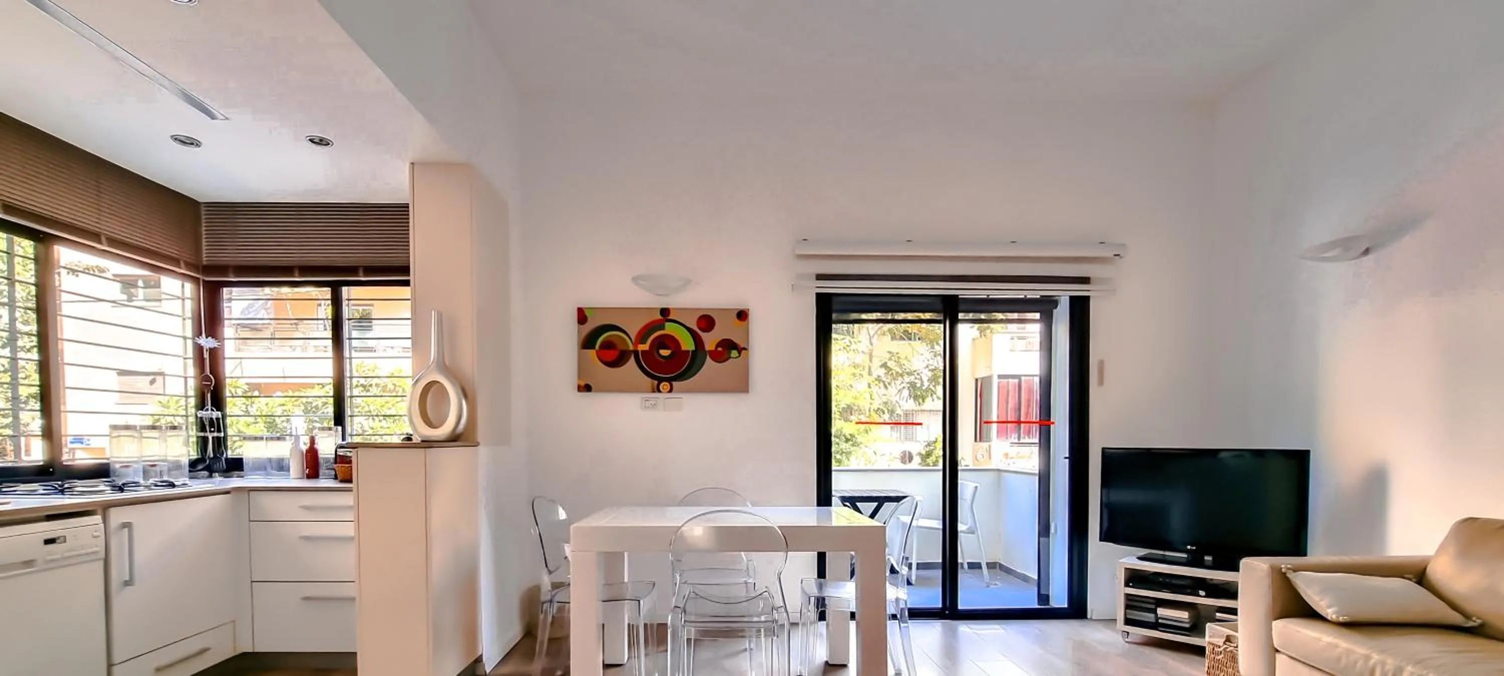 Living room in BnBIsrael apartments - Rupin Nacre
