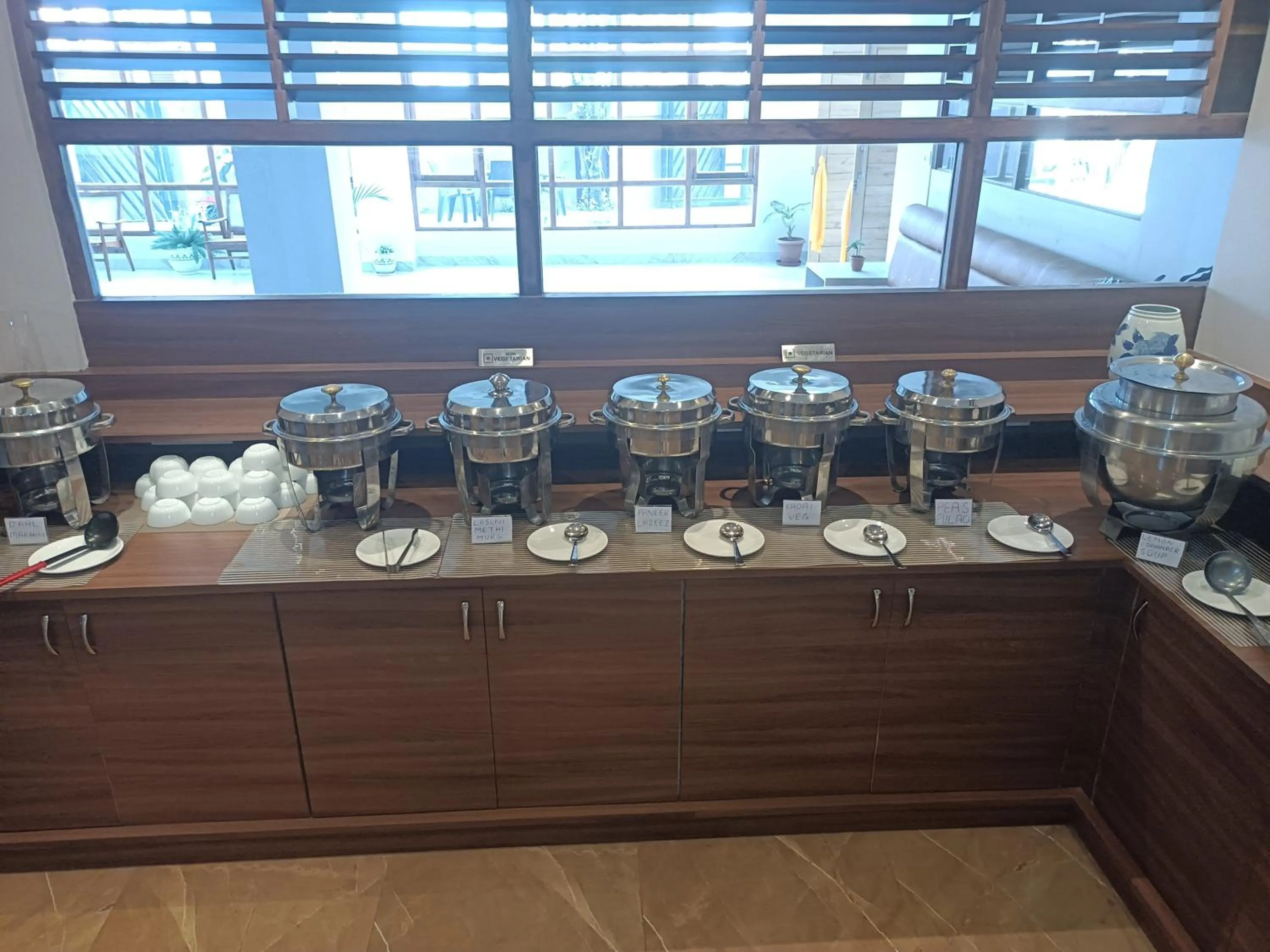 Buffet breakfast in Golden Peaks Hotel & Restaurant