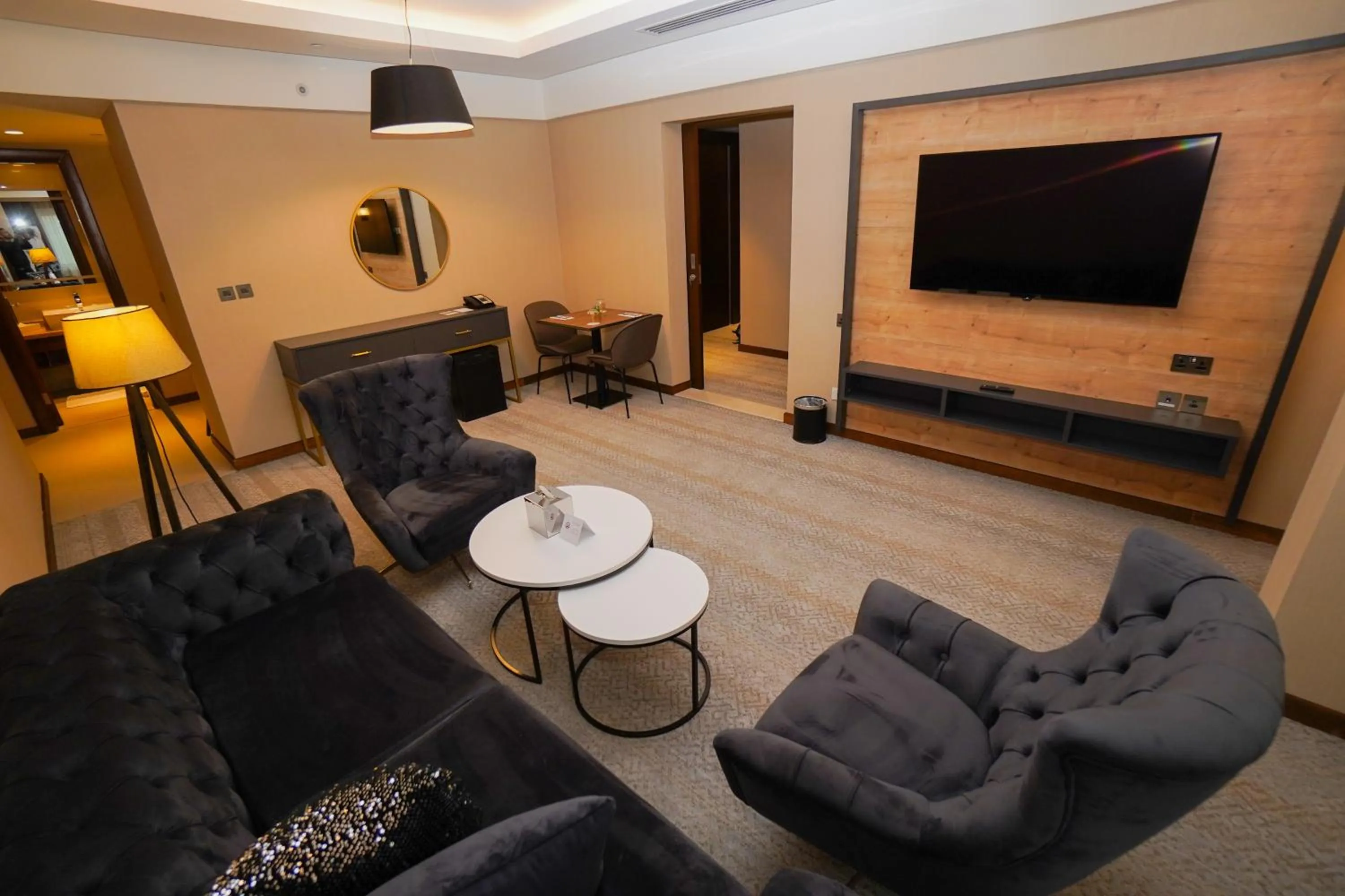 Seating area in The Grand Lux Hotel