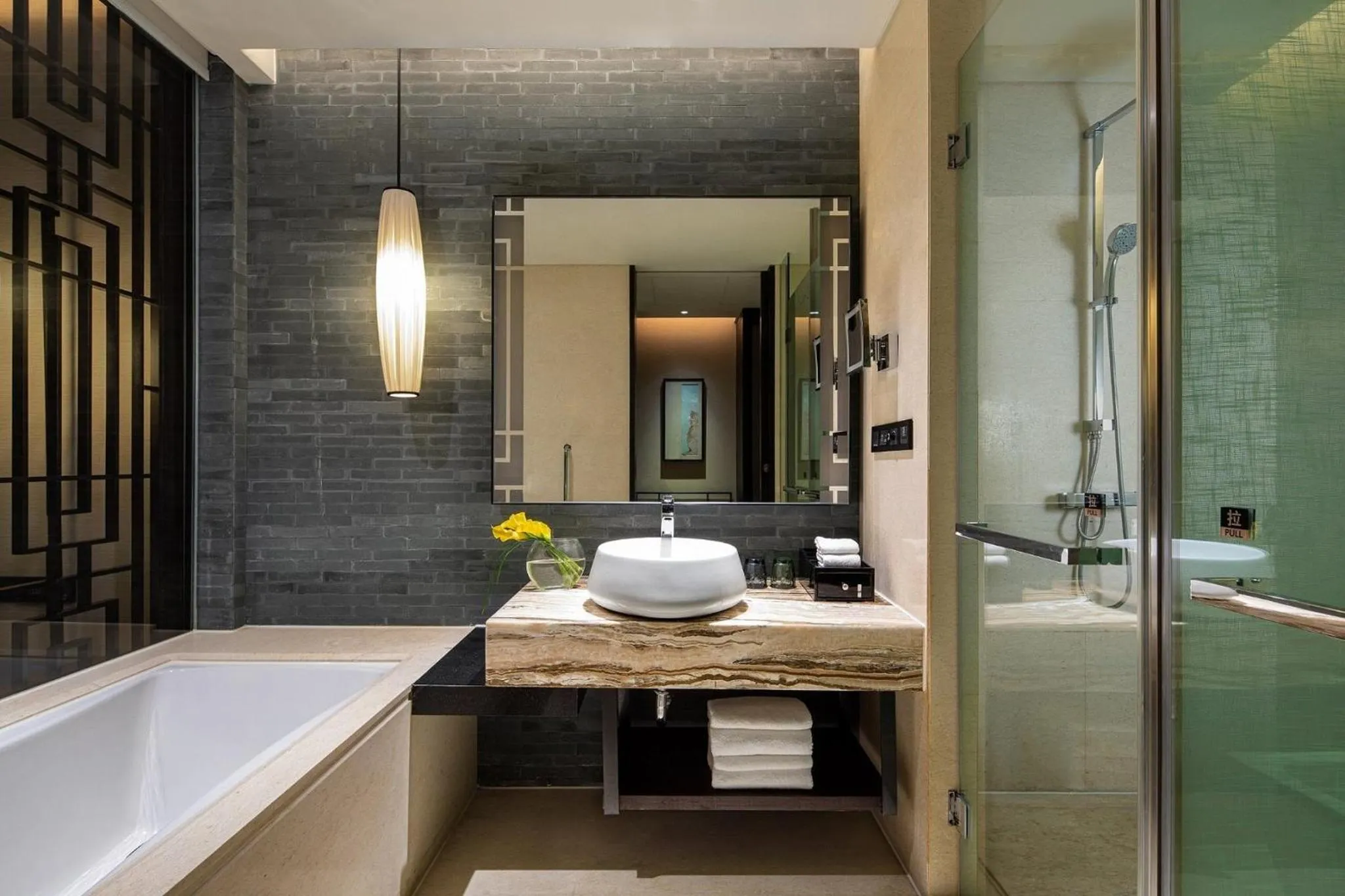 Bathroom in Crowne Plaza Chongqing New North Zone by IHG