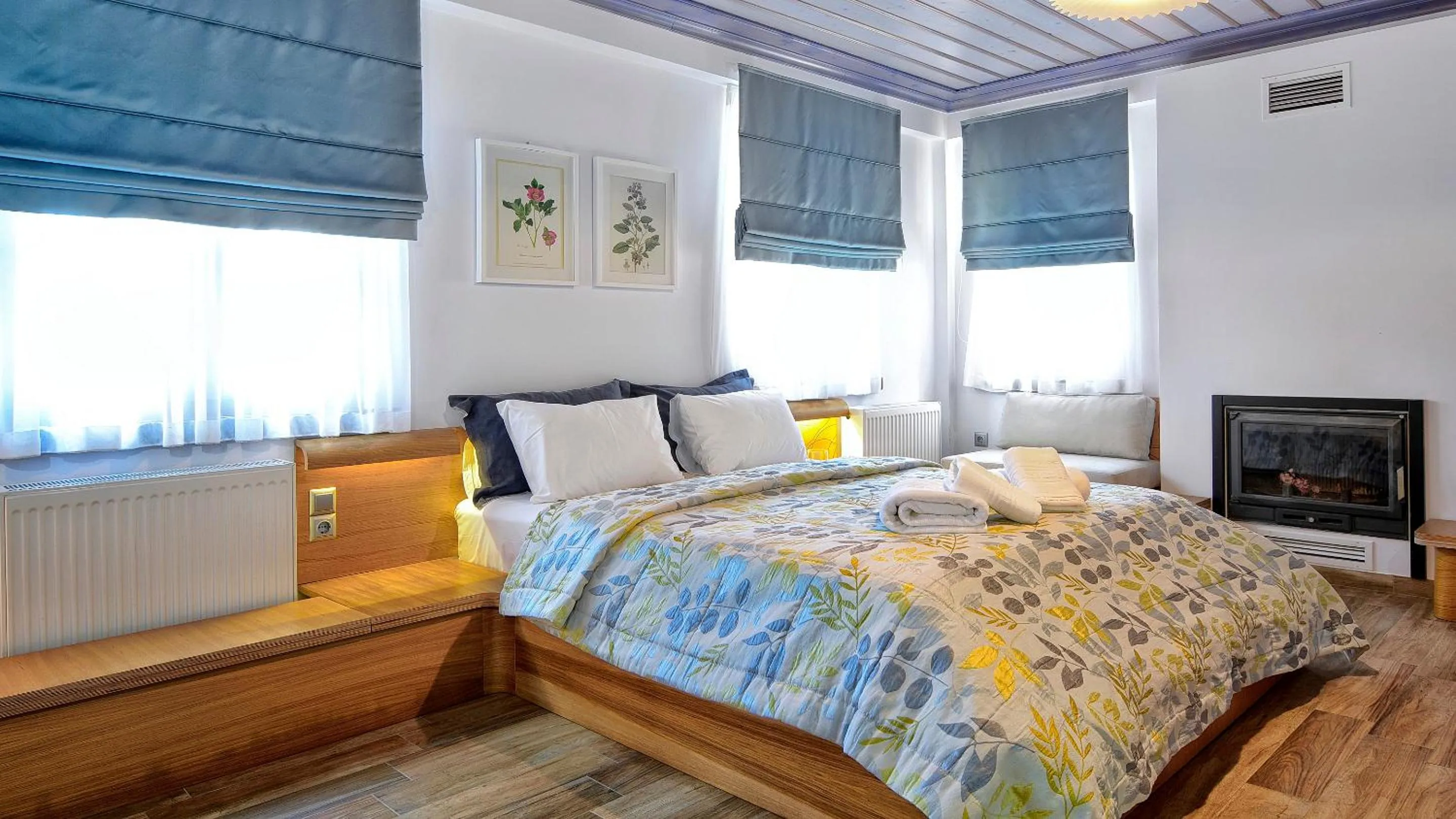 Bed in Dilofo Hotel Luxury Suites