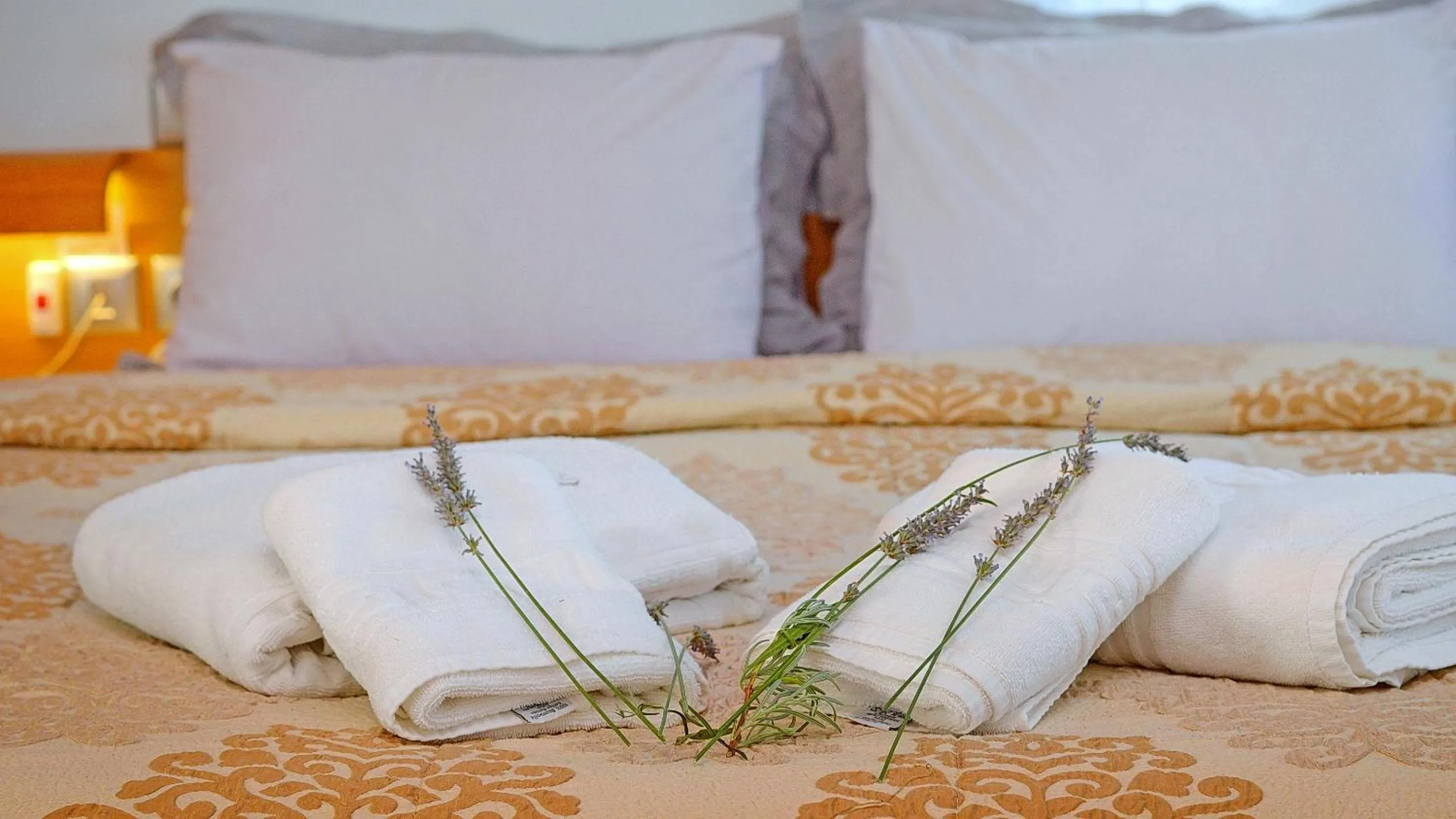 Bed in Dilofo Hotel Luxury Suites