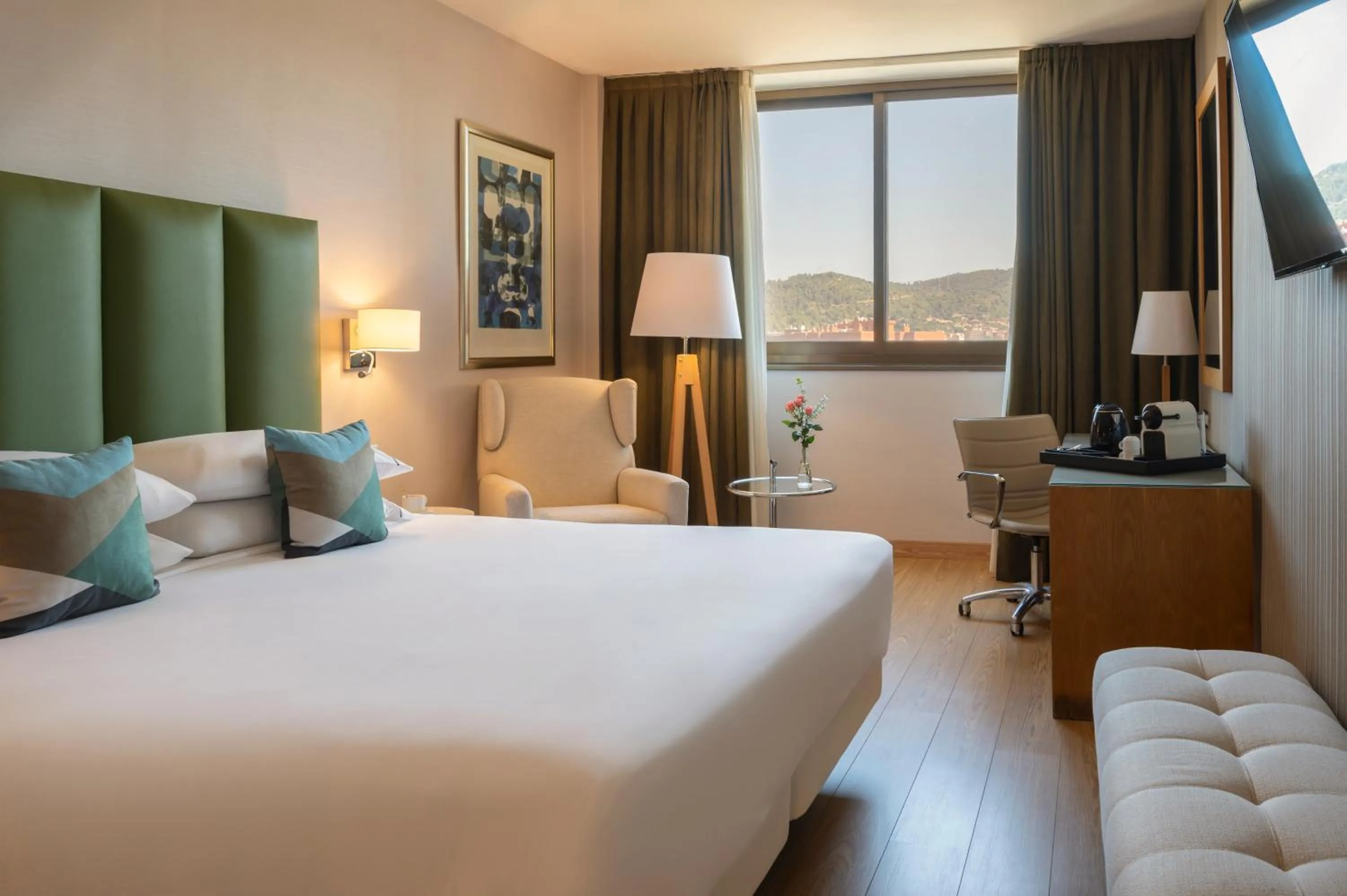 Bed in Hesperia Barcelona Sant Just