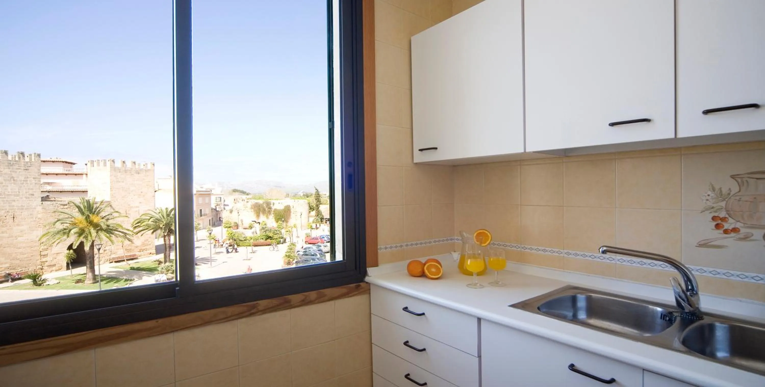 Kitchen or kitchenette in Apartamentos Carlos V