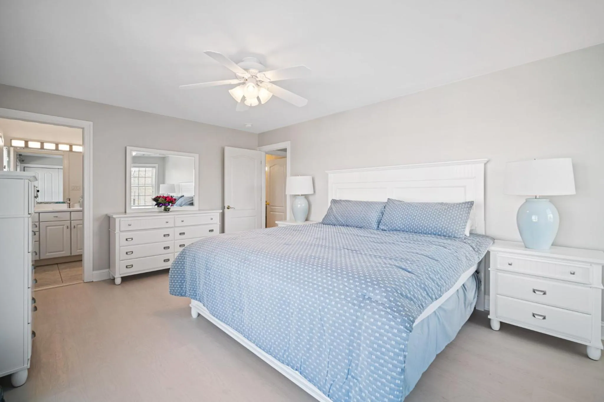 Bedroom, Bed in Exquisitely Large Home Block and a half to Beach