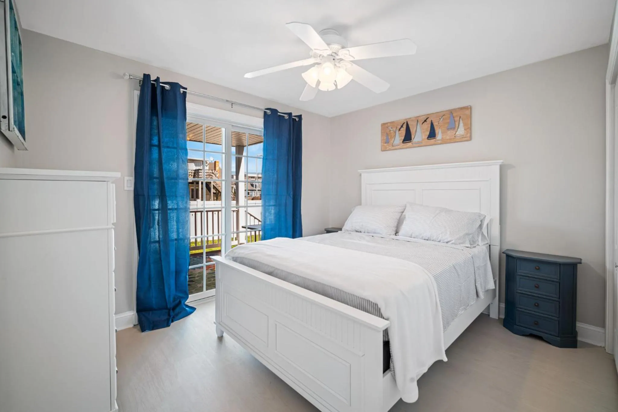 Bedroom, Bed in Exquisitely Large Home Block and a half to Beach