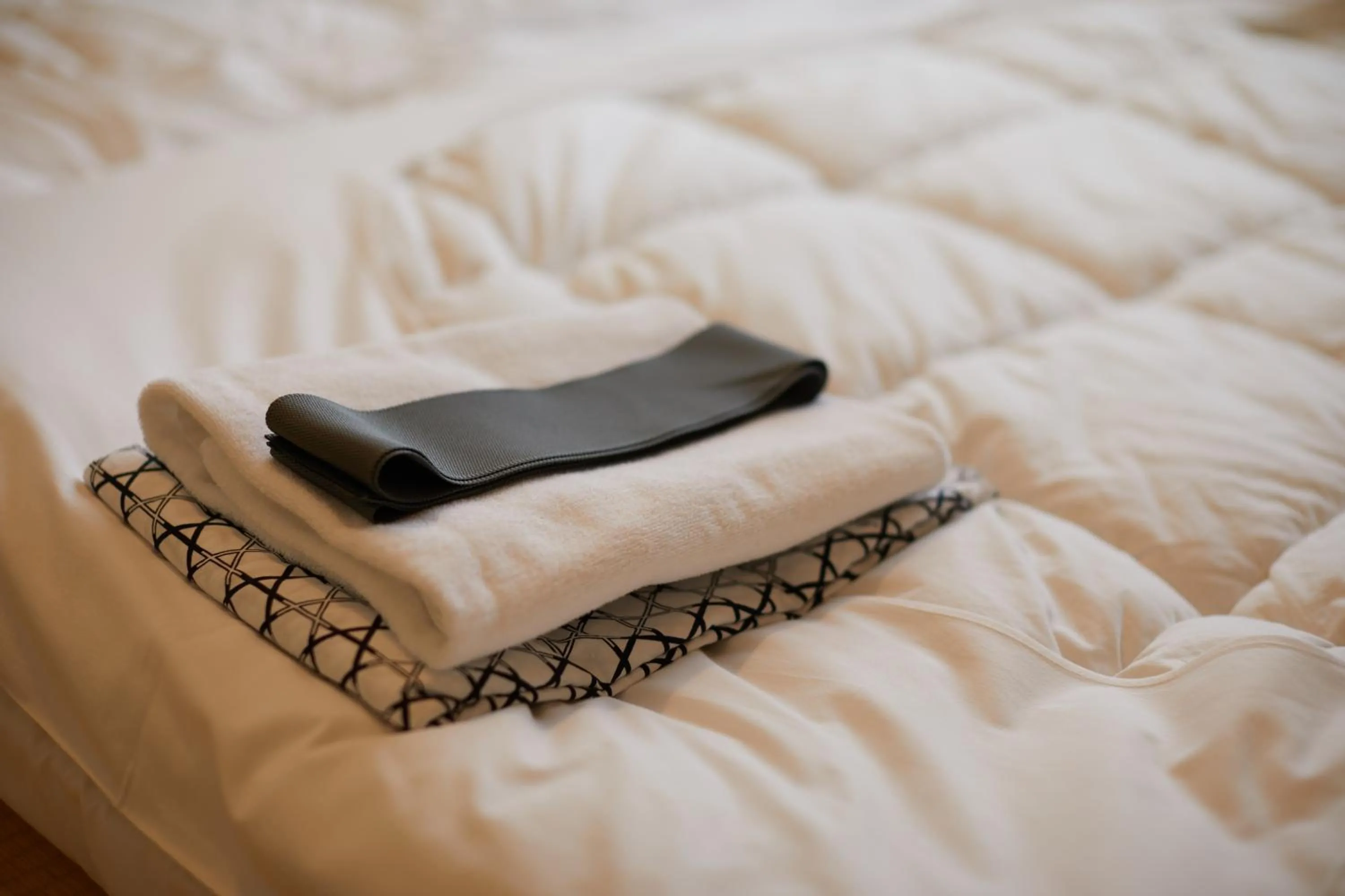 towels, Bed in Fuyo Sankyo Enka