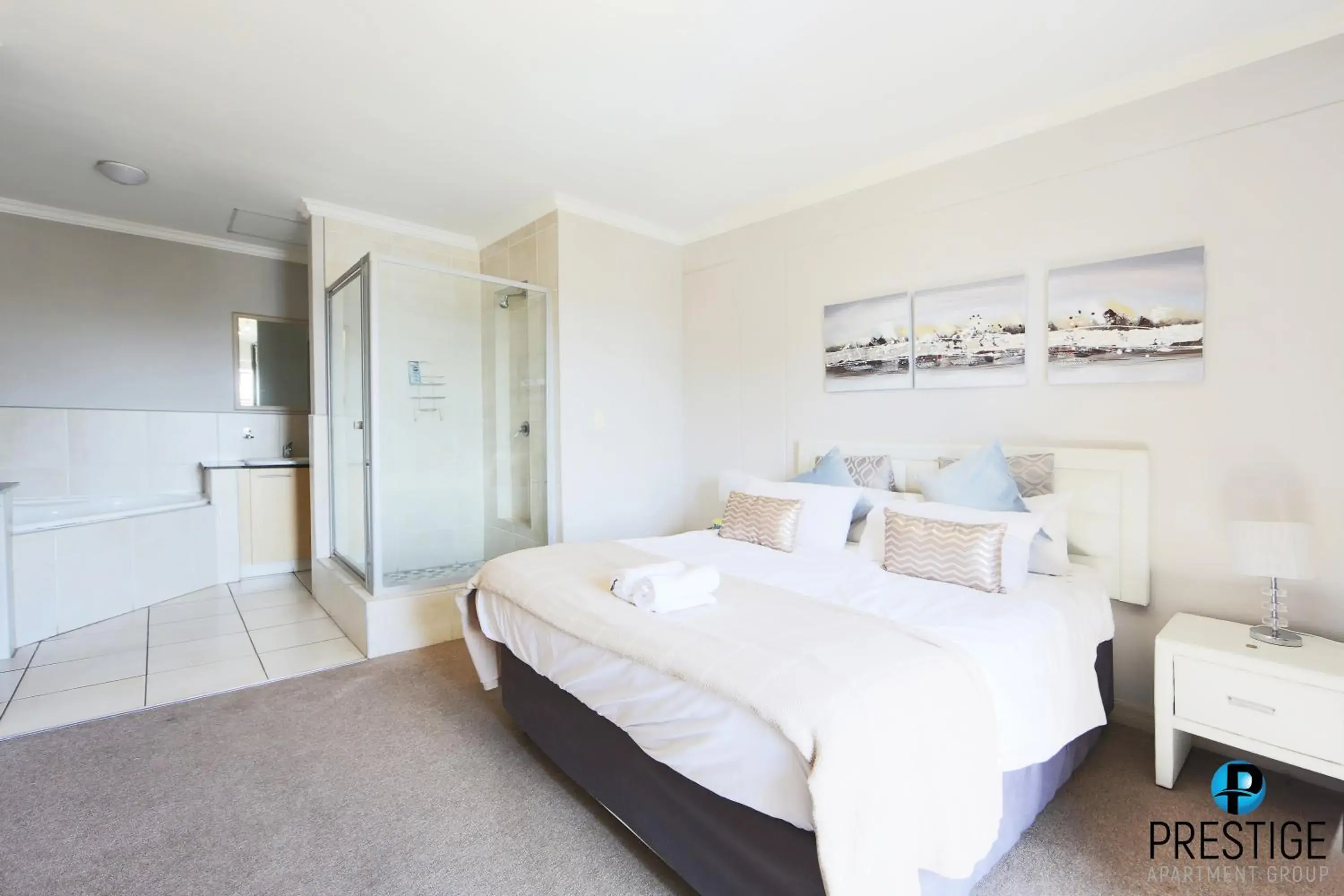 Bedroom, Bed in Prestige Apartments Sandton at Westpoint Bedroom, Bed in Prestige Apartments Sandton at Westpoint