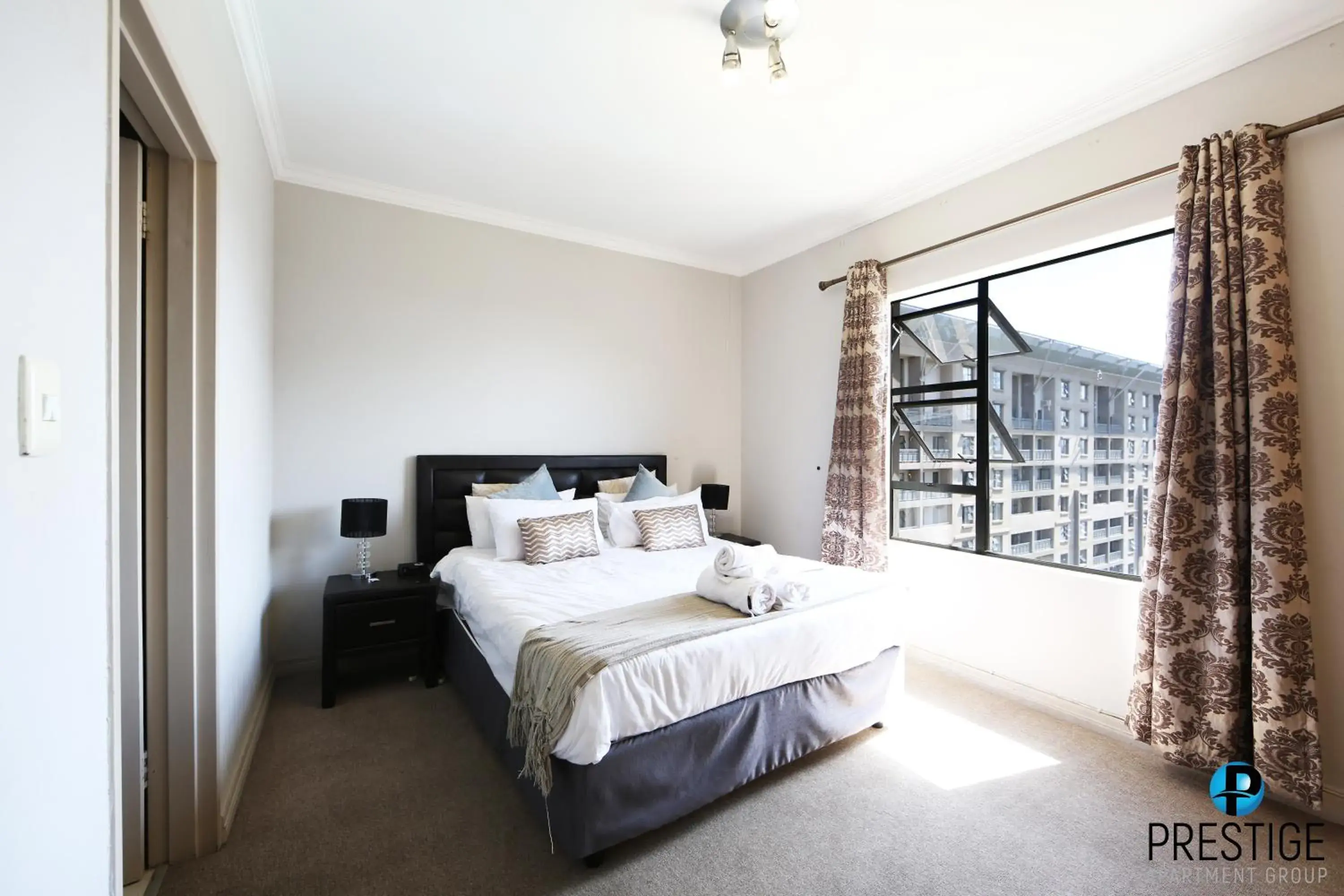Bedroom, Bed in Prestige Apartments Sandton at Westpoint Bedroom, Bed in Prestige Apartments Sandton at Westpoint