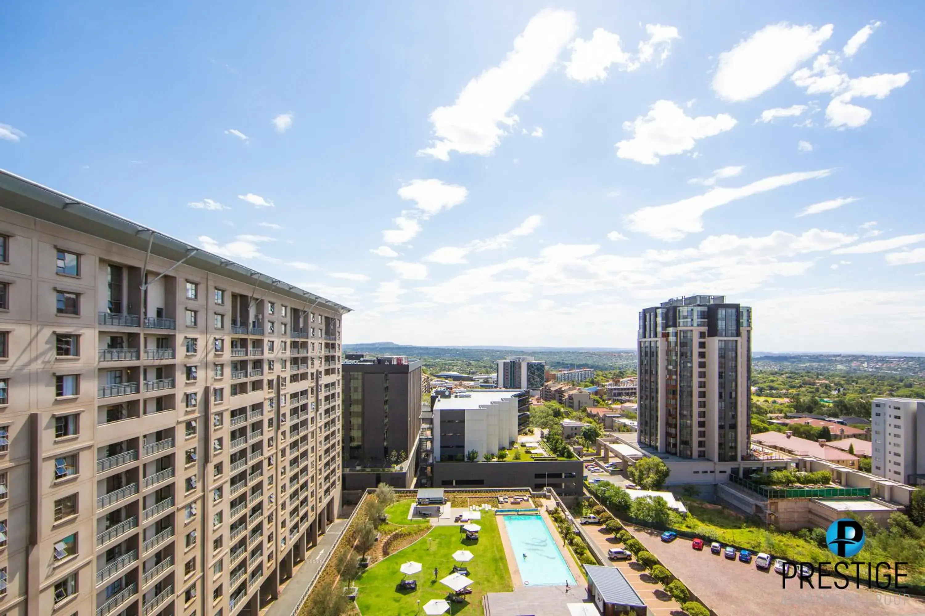 City view in Prestige Apartments Sandton at Westpoint City view in Prestige Apartments Sandton at Westpoint