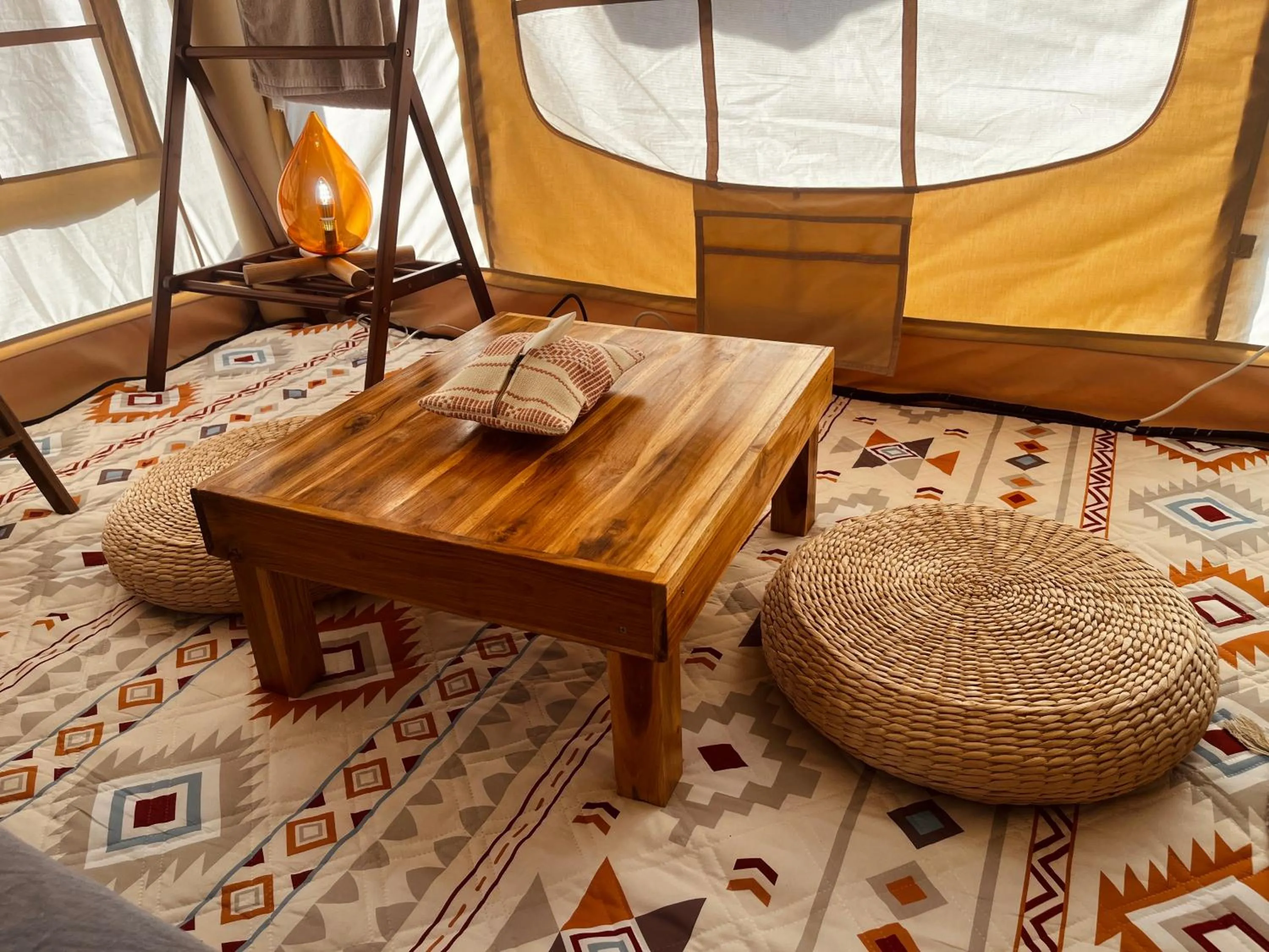 Seating area in October Hostel ChiangMai