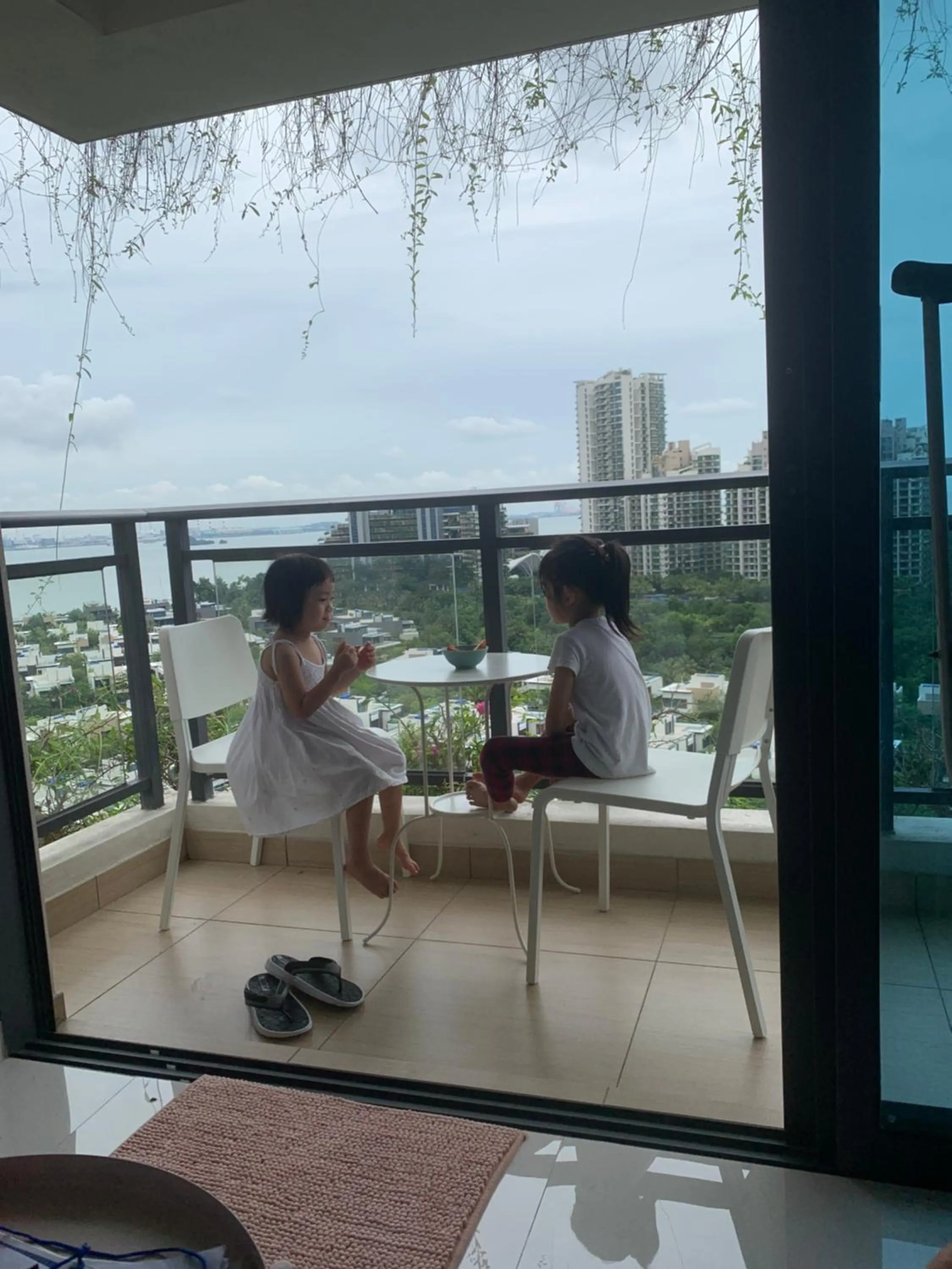 Balcony/Terrace in Sea view 2 bedroom Fully furnished Apartment Forest City Starview Bay Johor Malaysia