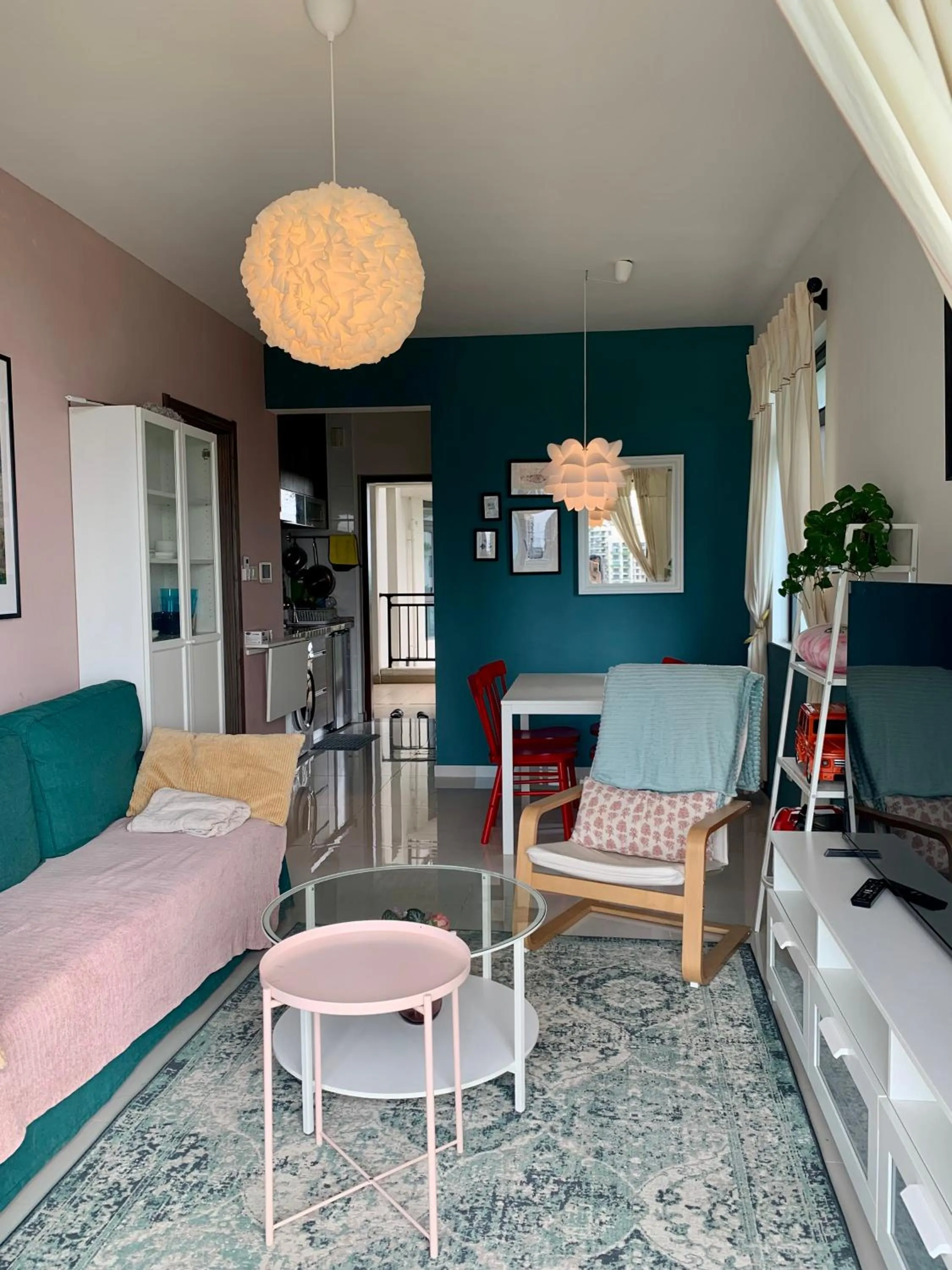 Seating area in Sea view 2 bedroom Fully furnished Apartment Forest City Starview Bay Johor Malaysia