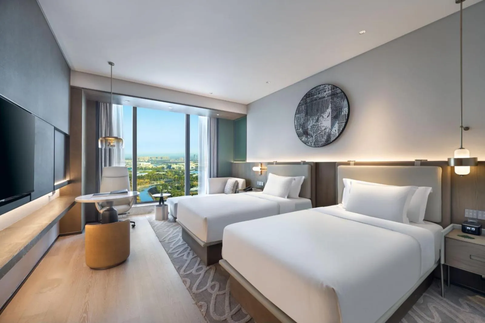 Photo of the whole room, Bed in The Barony Jinan East