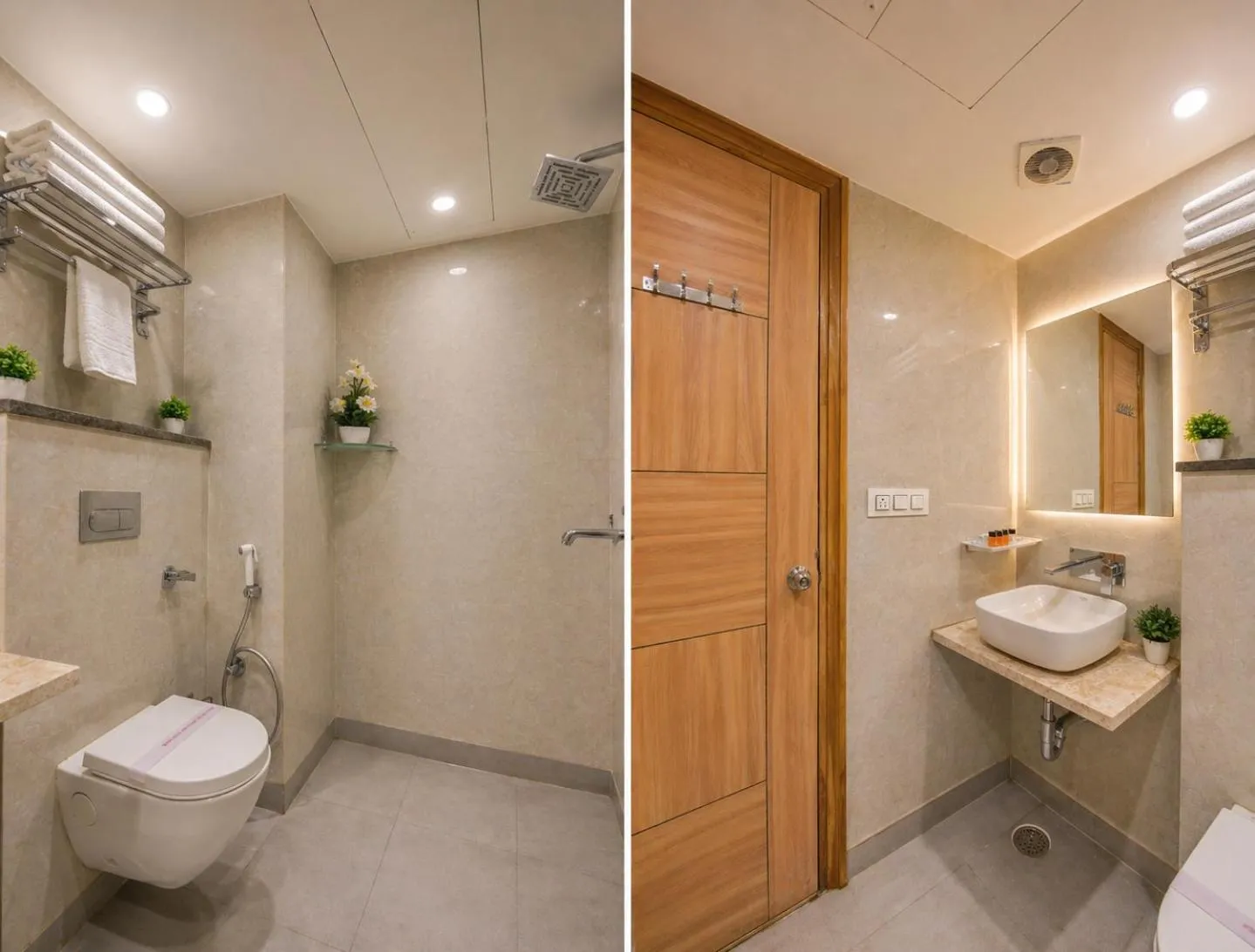 Shower in Hotel All Time Residency -Near Connaught Place New Delhi