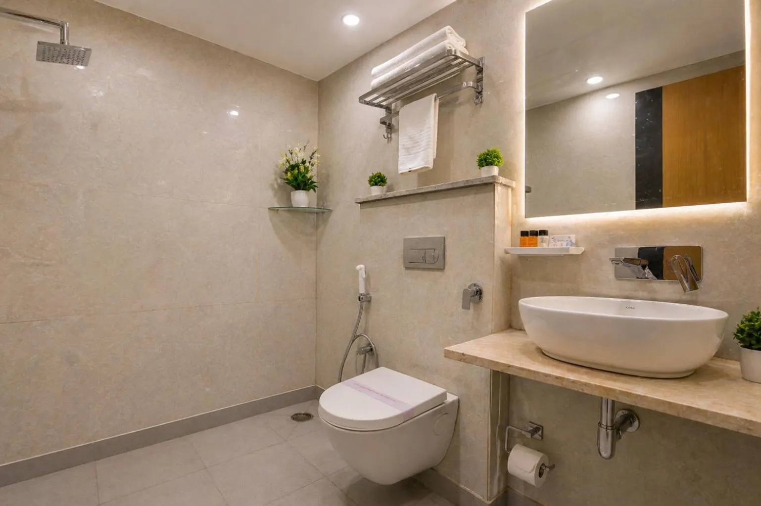Shower in Hotel All Time Residency -Near Connaught Place New Delhi