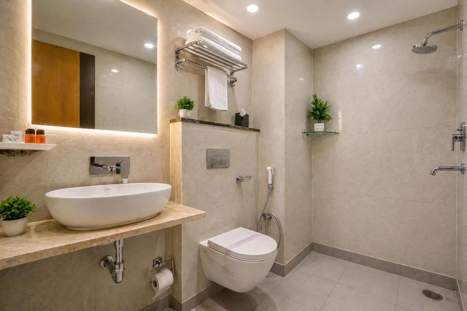 Shower in Hotel All Time Residency -Near Connaught Place New Delhi