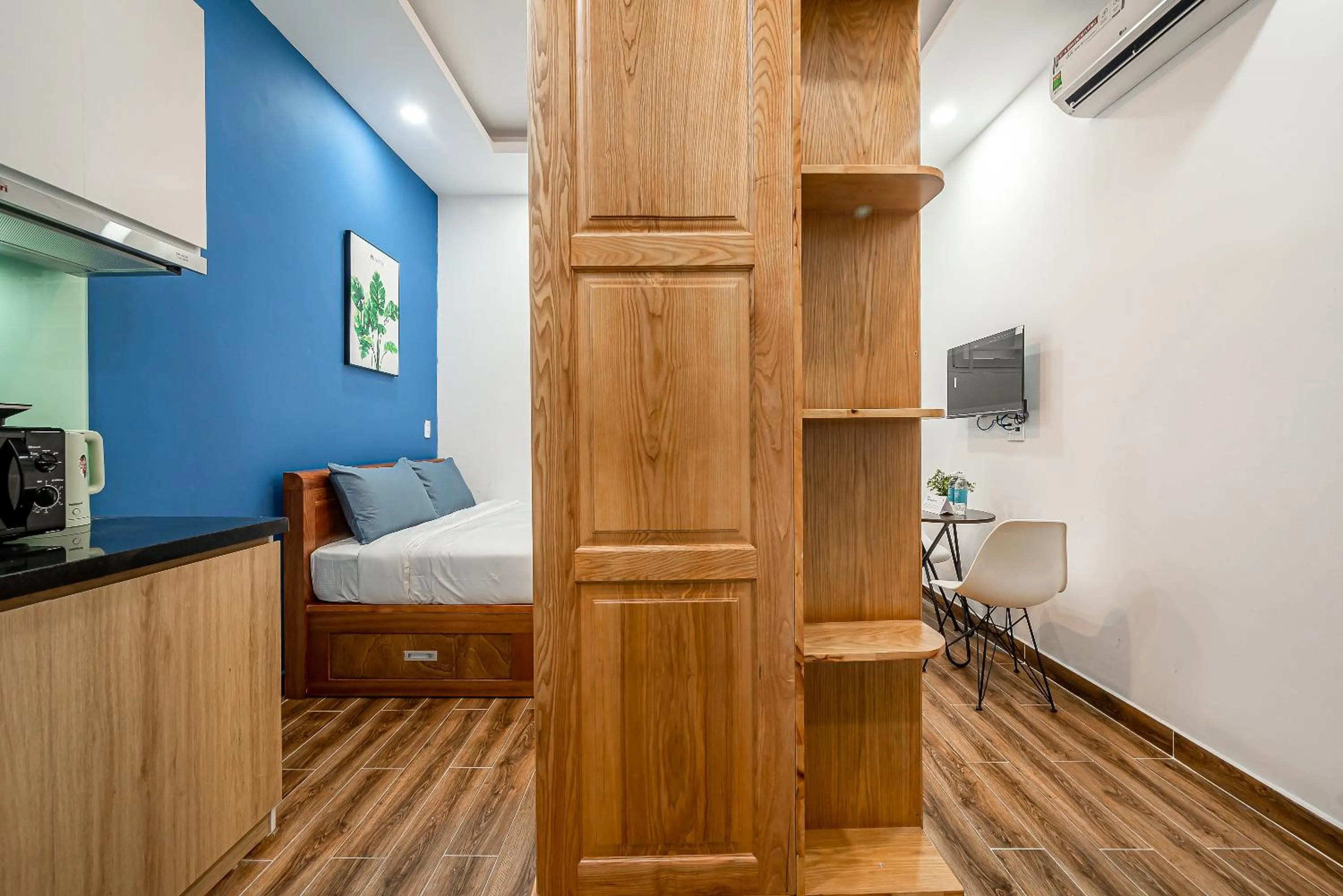 Kitchen or kitchenette, Bed in Cozrum Homes - Retro House