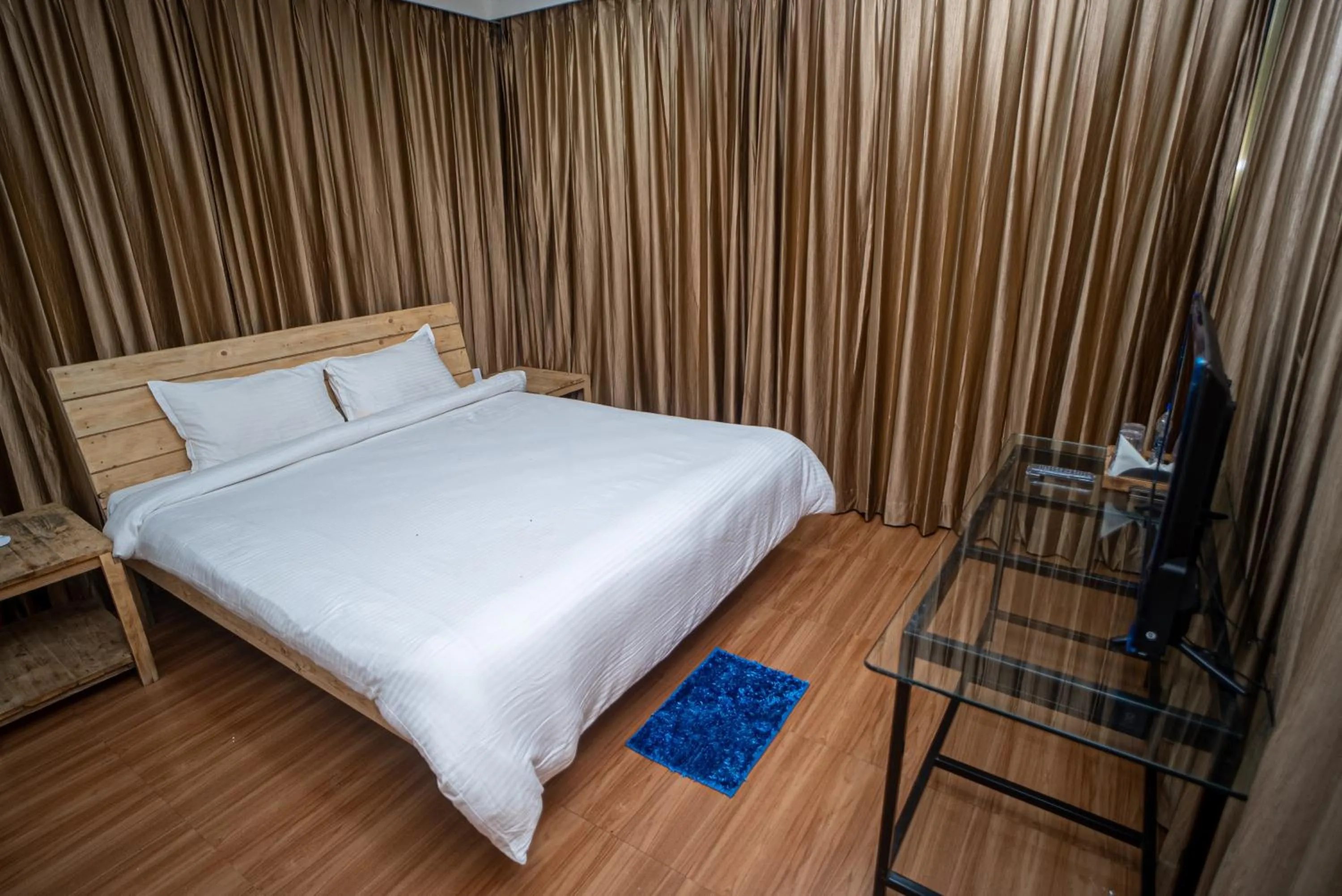 Bed in Shvas Island Resort