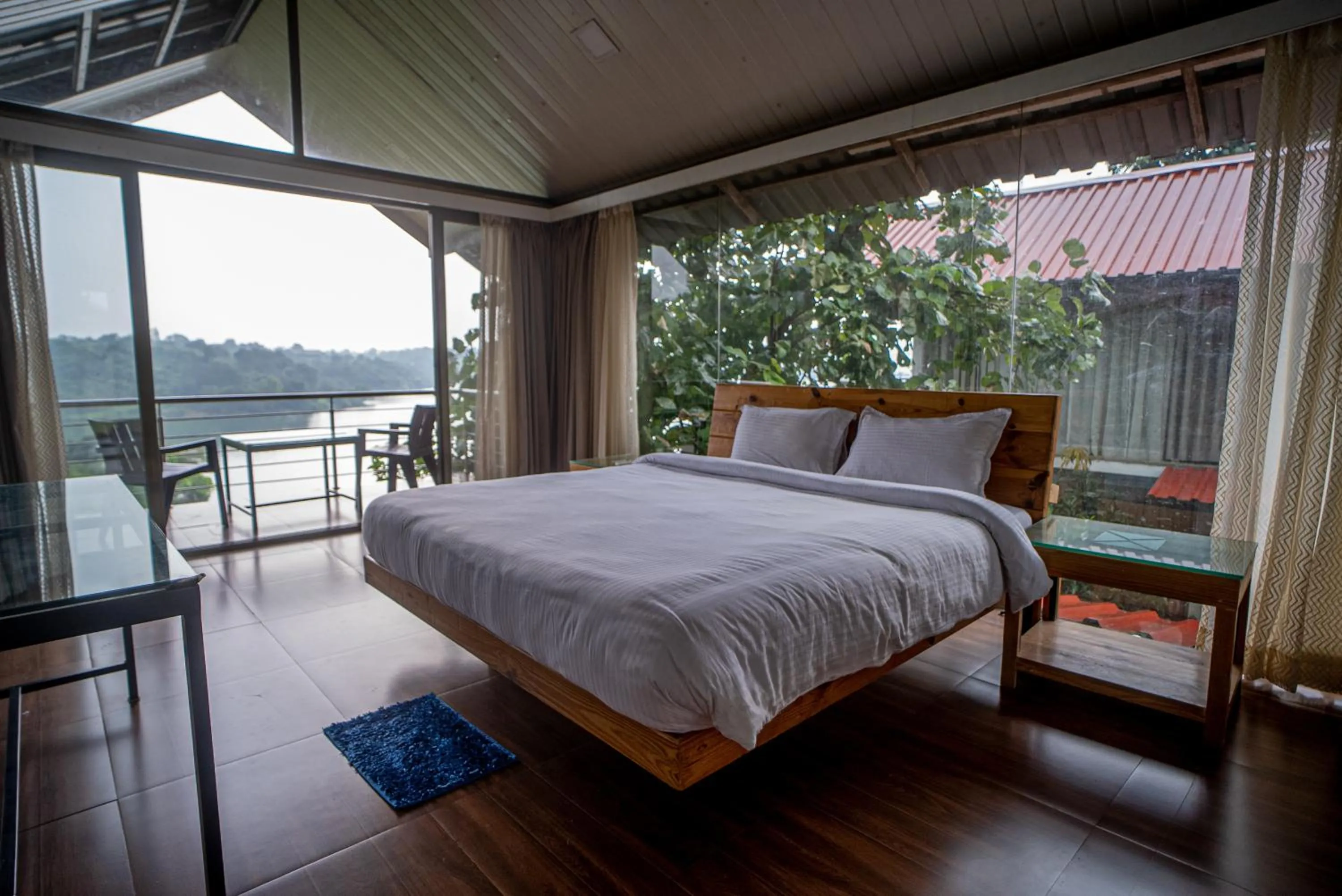 Balcony/Terrace, Bed in Shvas Island Resort