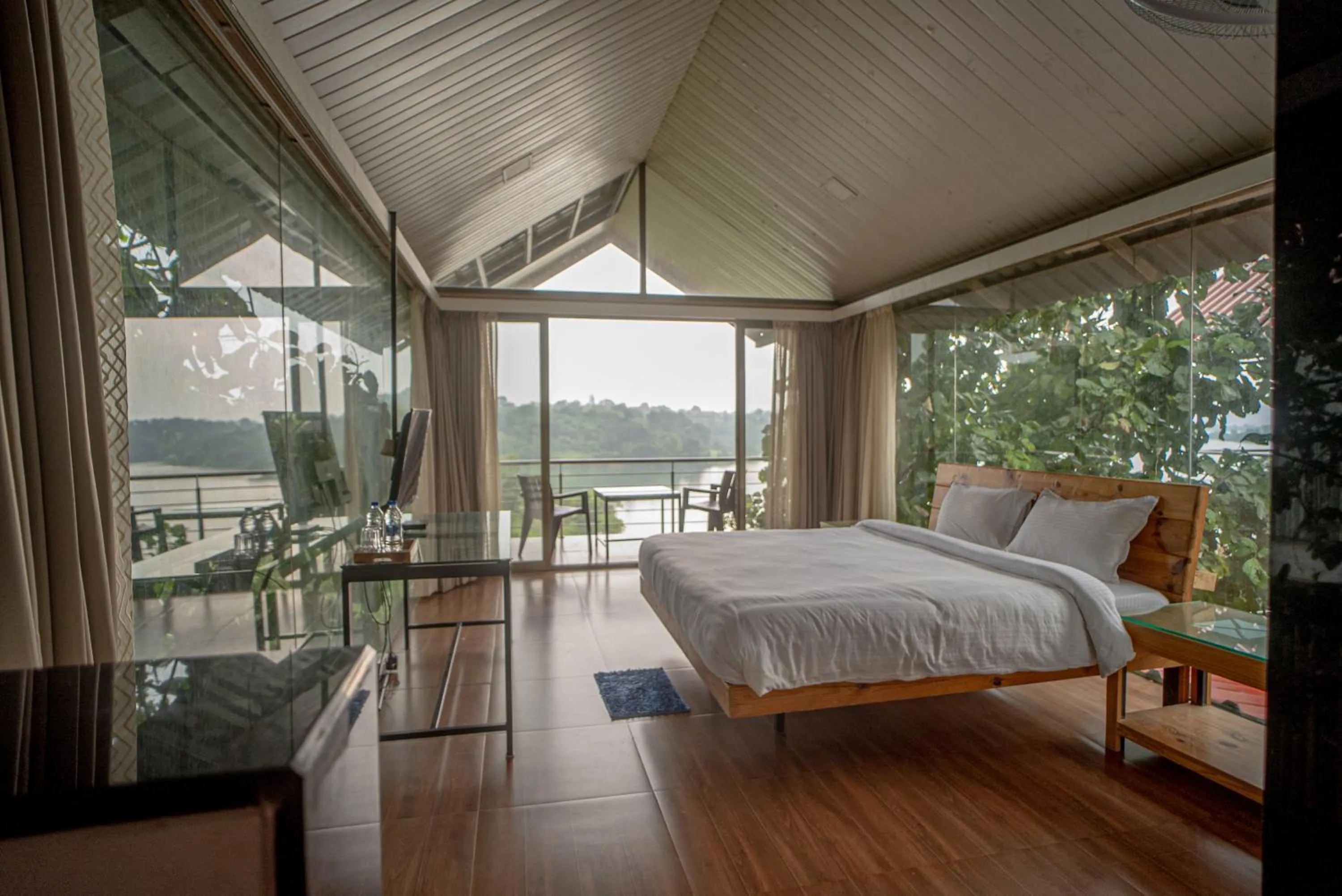 Bed in Shvas Island Resort