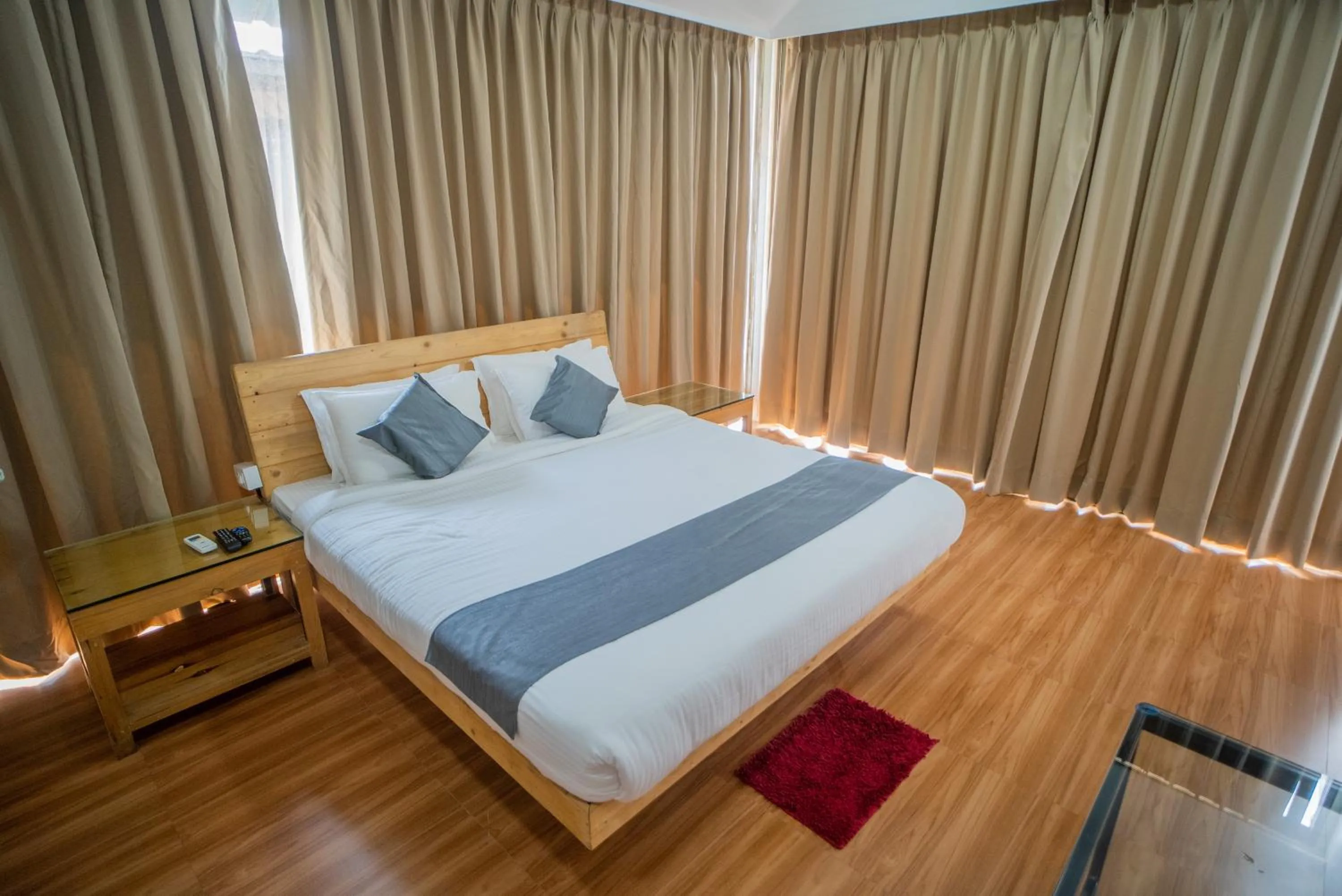 Bed in Shvas Island Resort