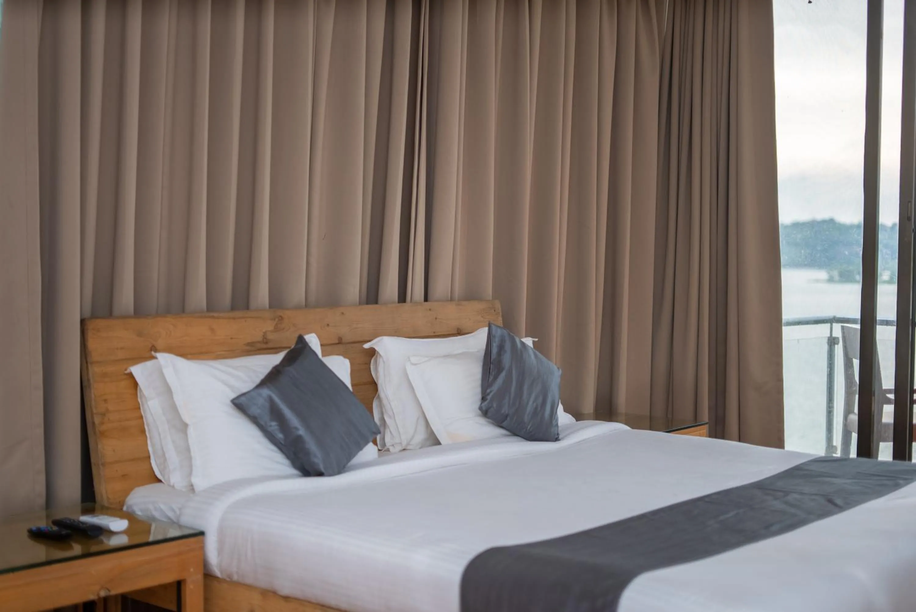 Bed in Shvas Island Resort