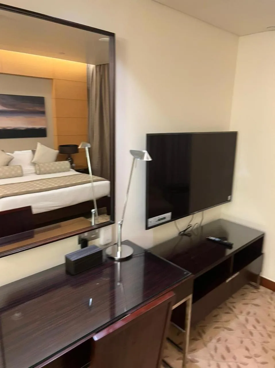 Bed in Address Dubai Mall Fashion Avenue Studio 17 floor
