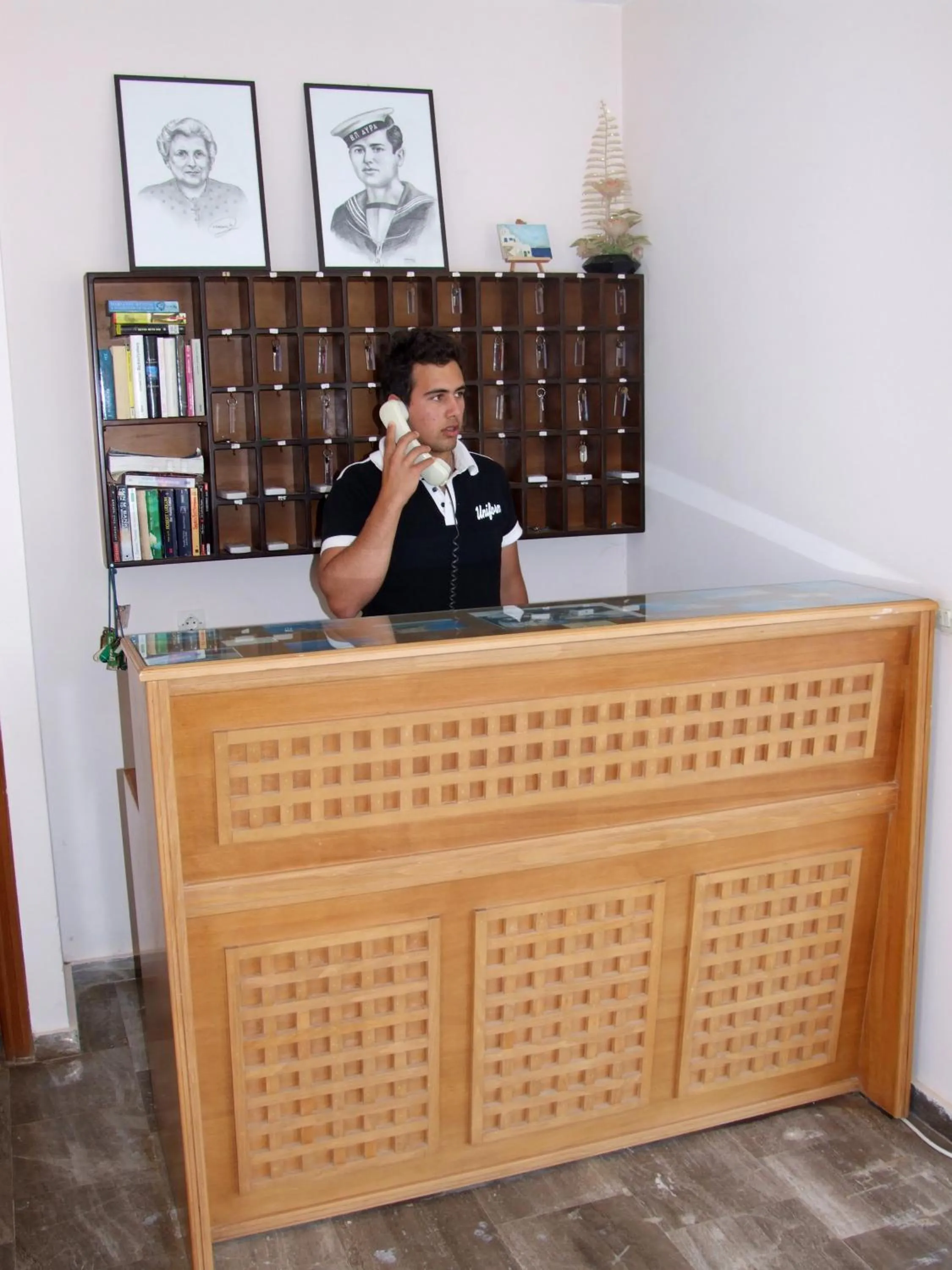 Staff in Falasarna Bay