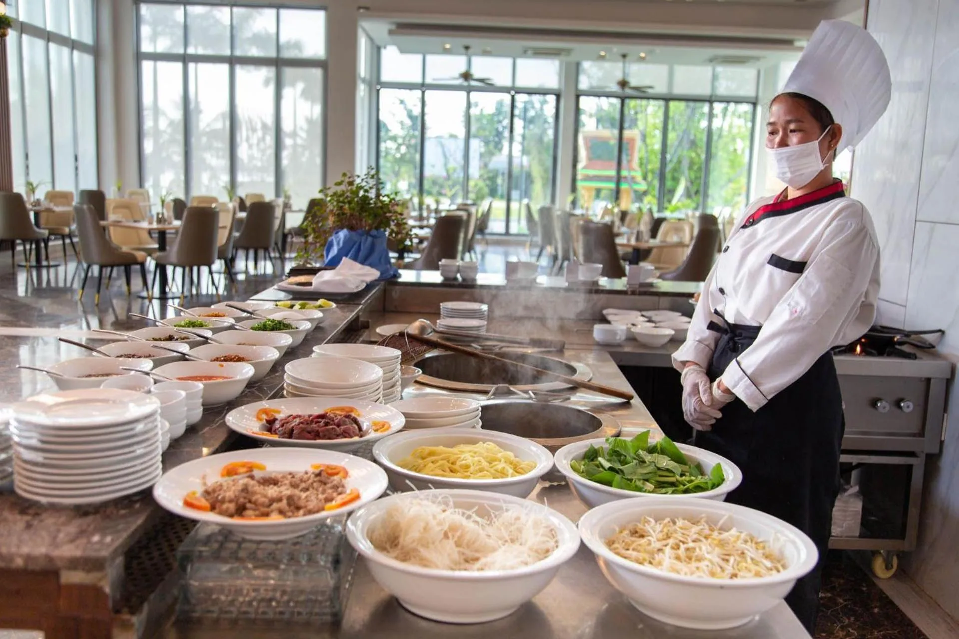 Buffet breakfast in Castle Bayview Resort & Spa
