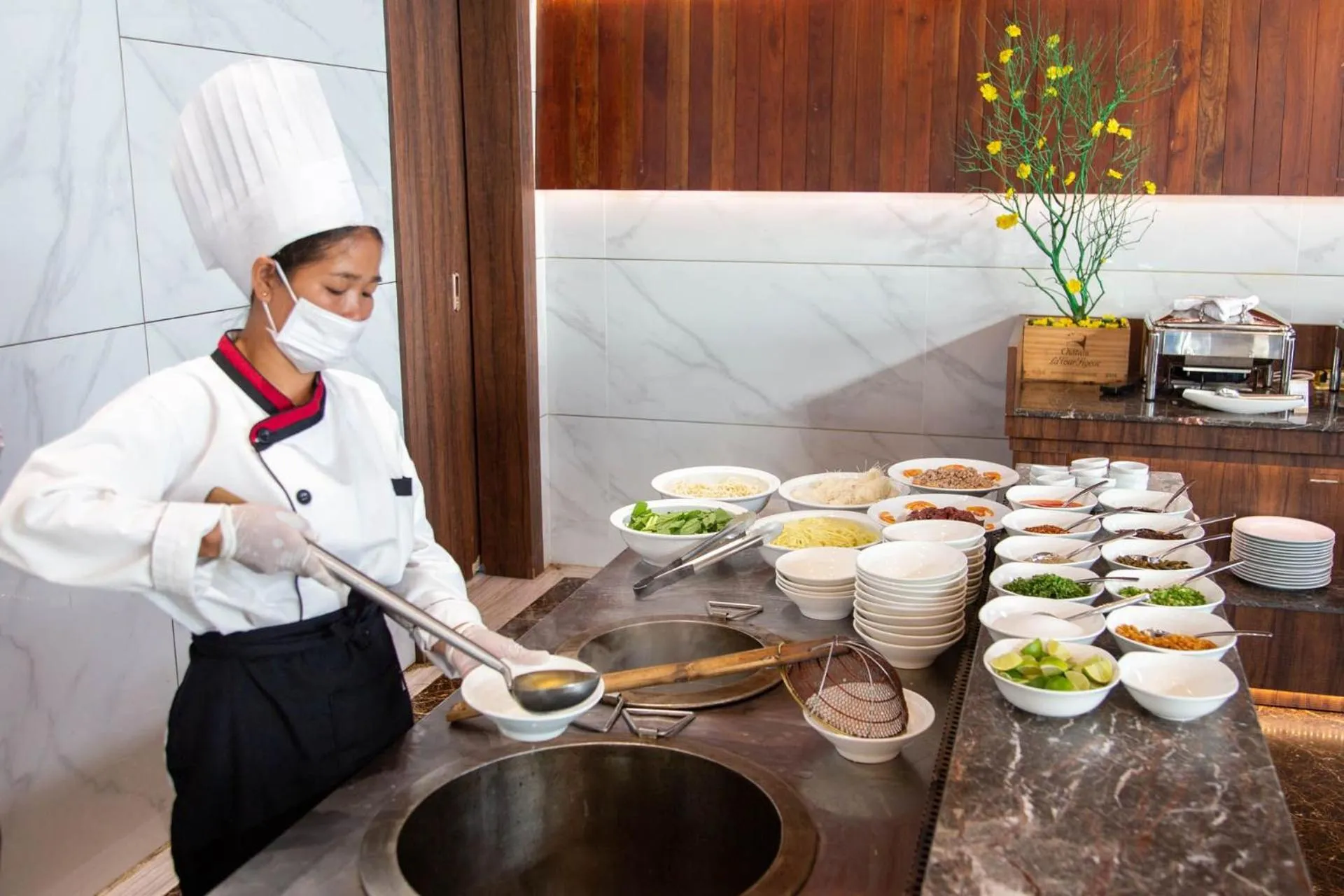 Buffet breakfast in Castle Bayview Resort & Spa