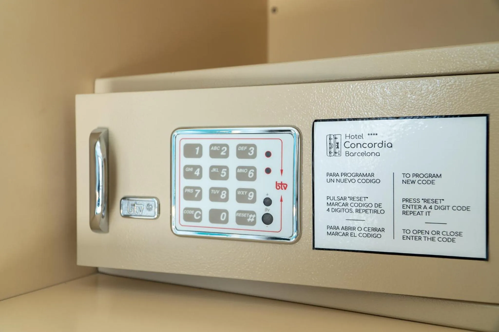 safe in Hotel Concordia Barcelona