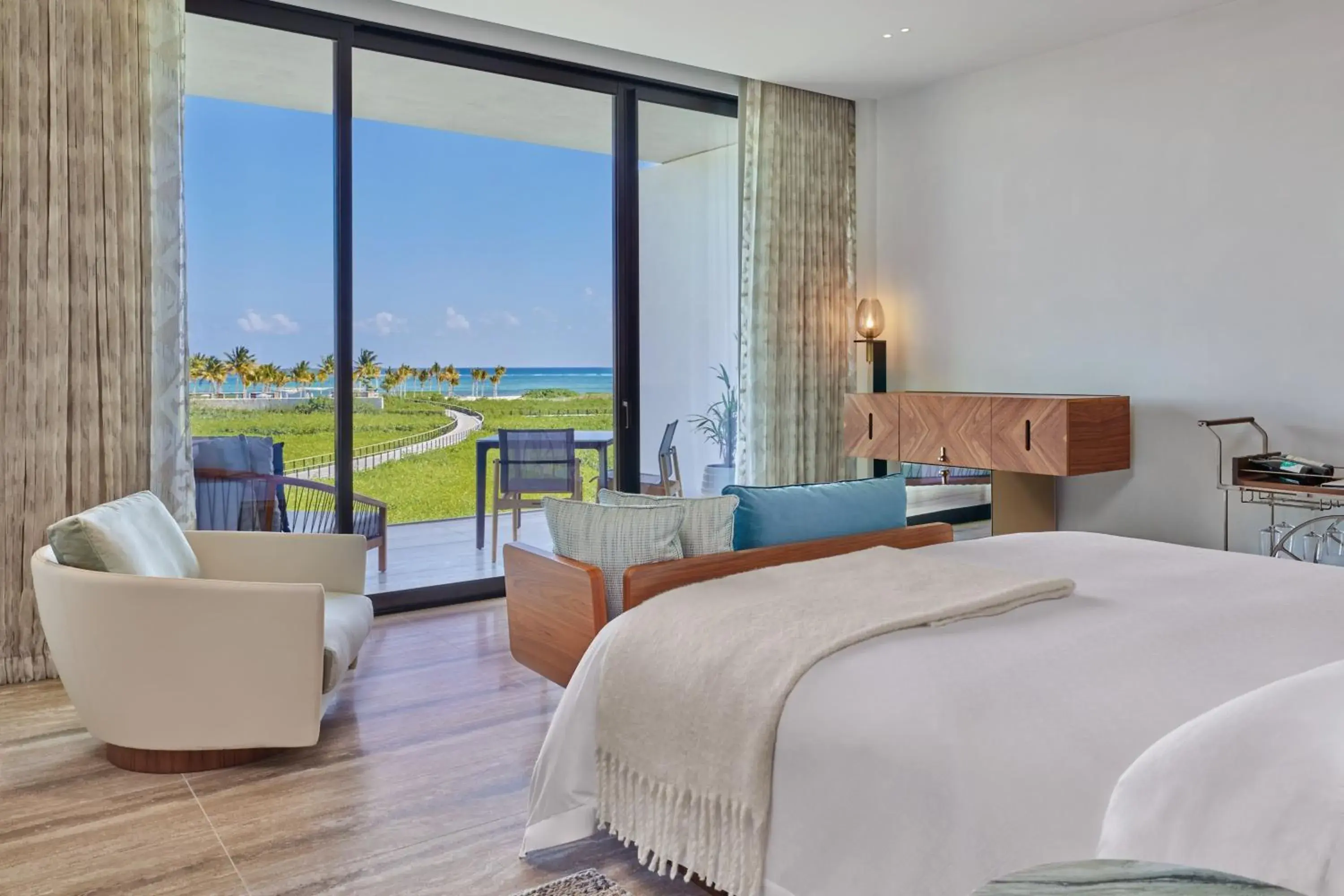 Deluxe King Room with Ocean View and Terrace in The St. Regis Kanai Resort, Riviera Maya Deluxe King Room with Ocean View and Terrace in The St. Regis Kanai Resort, Riviera Maya