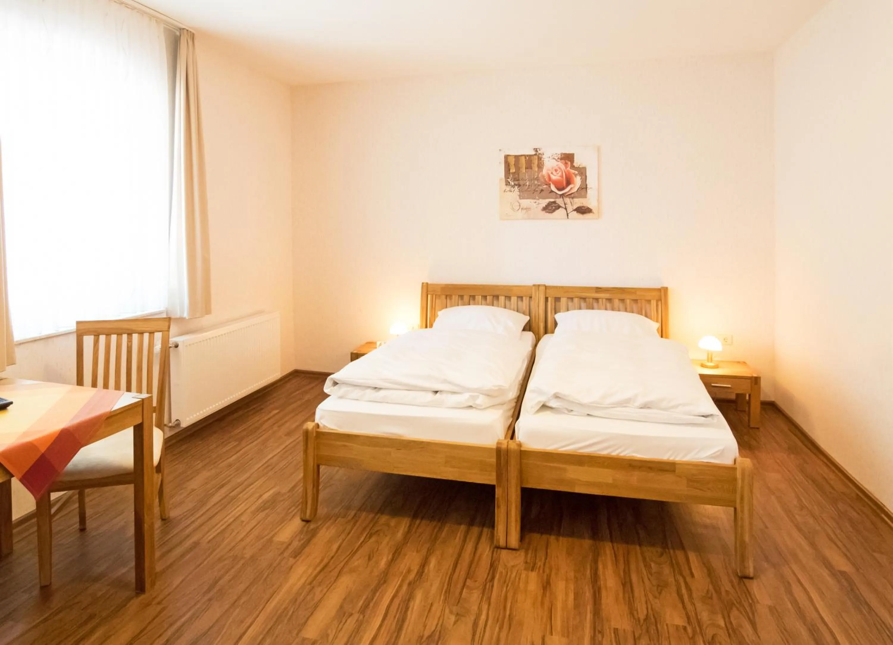 Bed in Hotel Restaurant Schute
