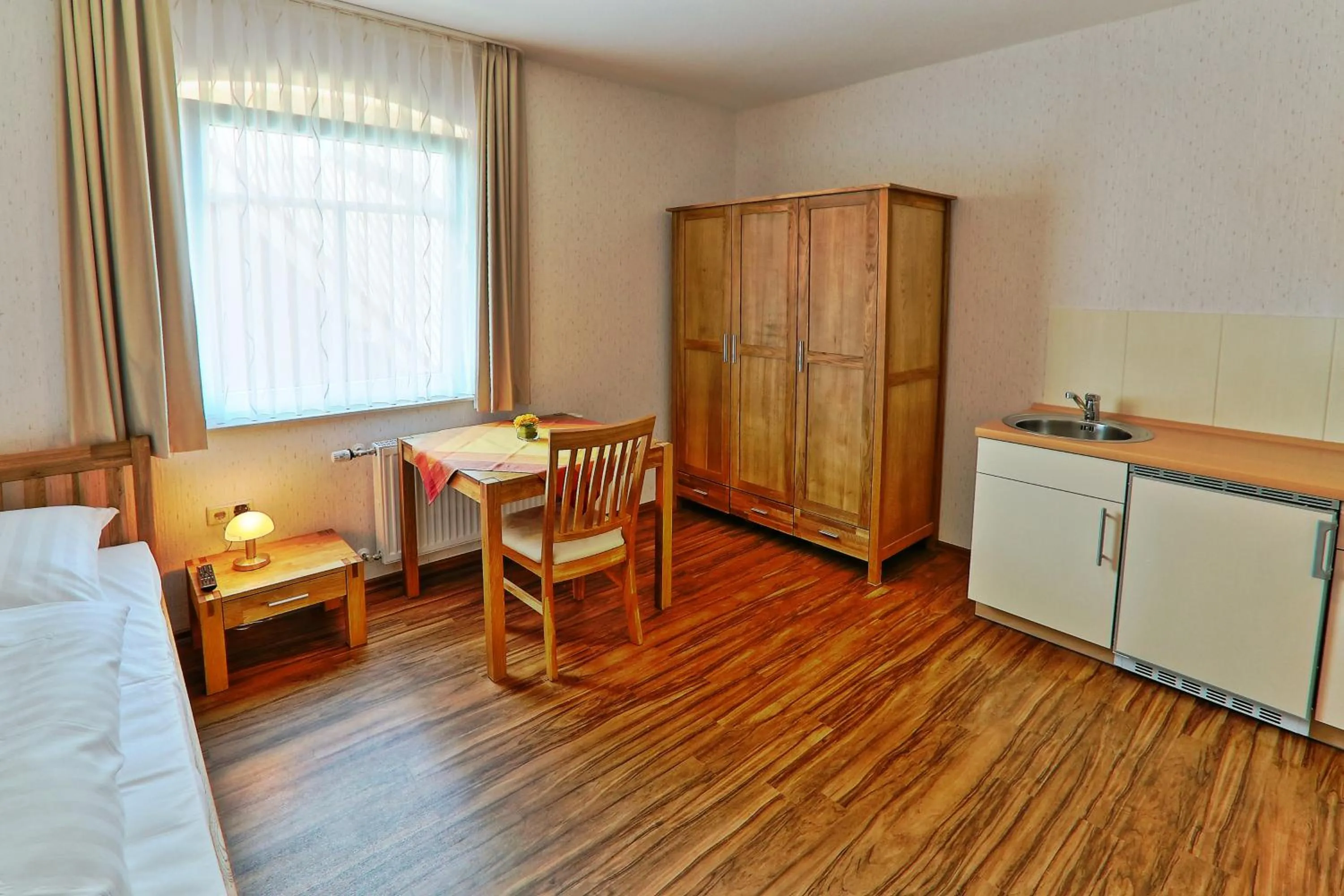 Bed in Hotel Restaurant Schute