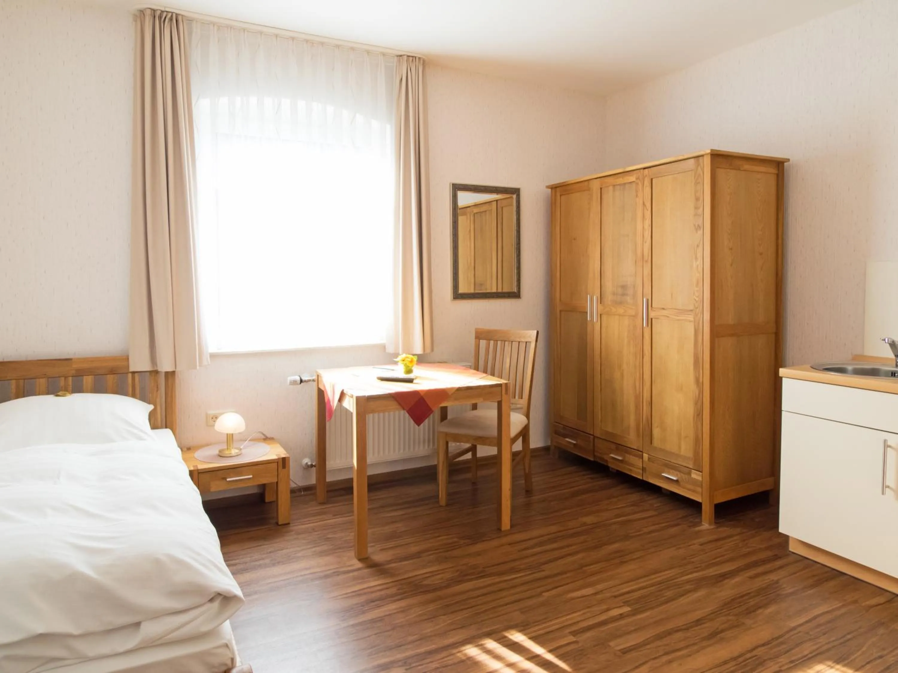 Bed in Hotel Restaurant Schute