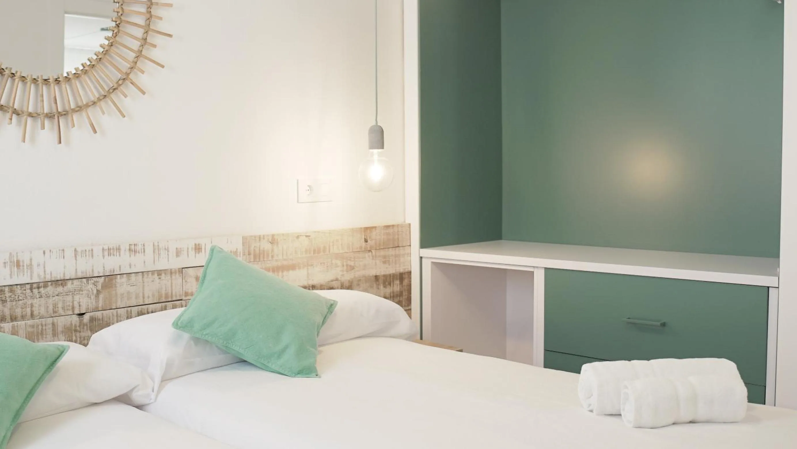Bedroom, Bed in Aparthotel Fleming 50 - Adults Only
