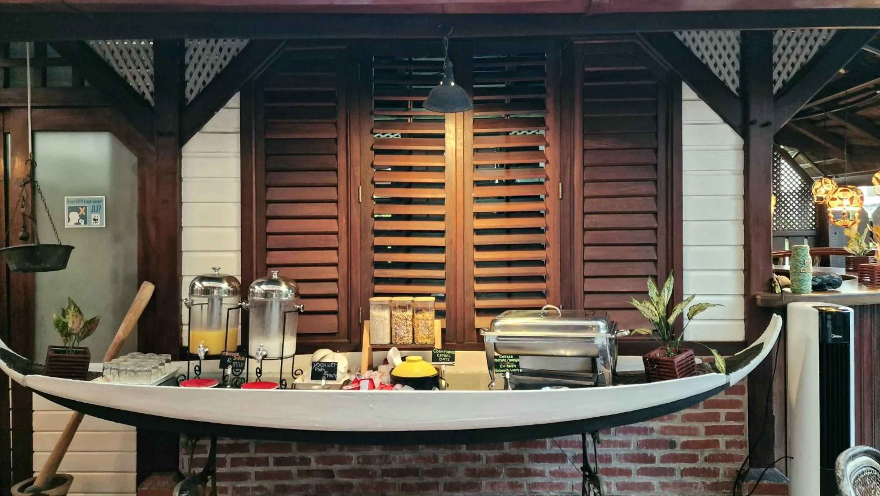 Buffet breakfast in Greenheart Boutique Hotel