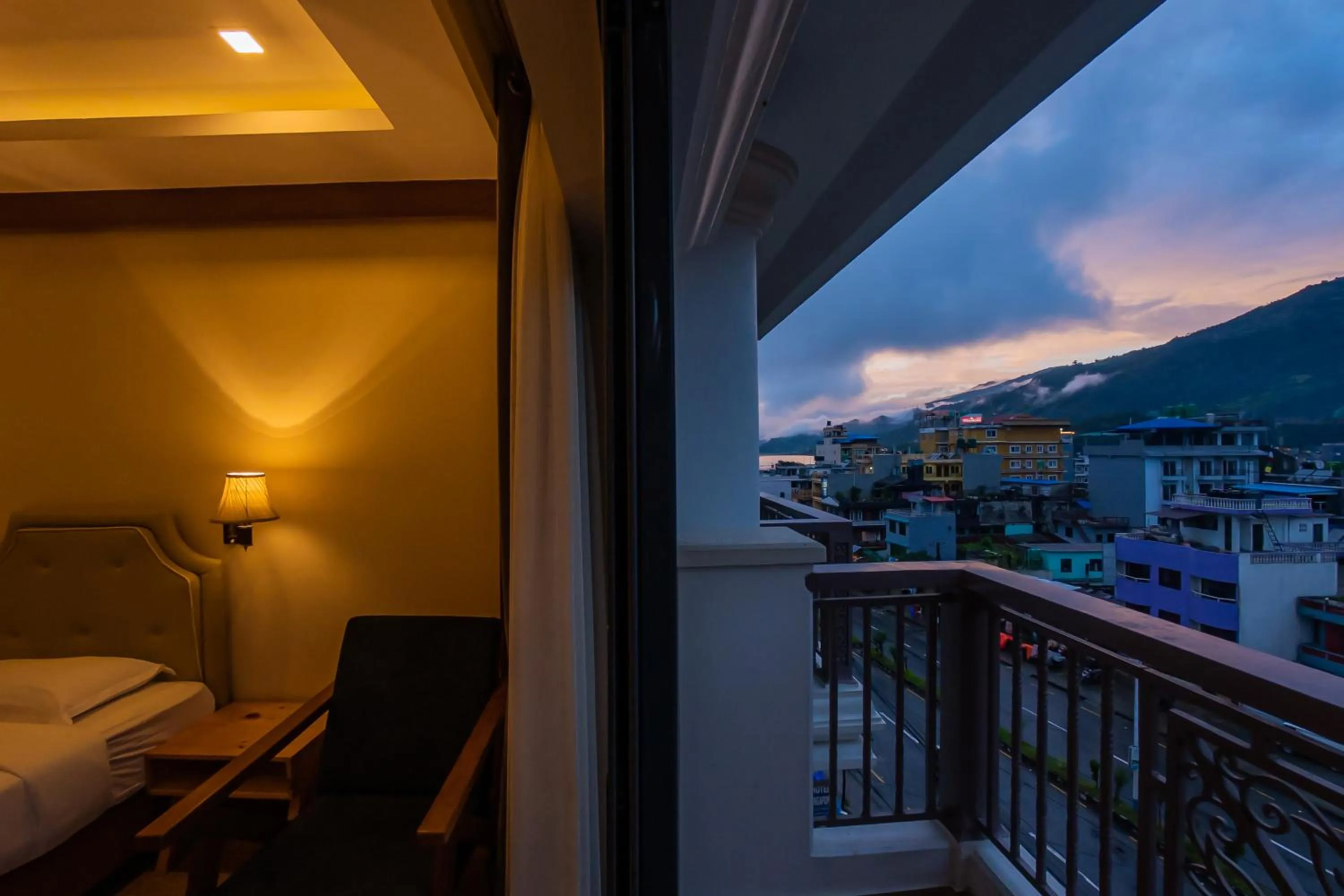 View (from property/room), Bed in Hotel Fewa Trip